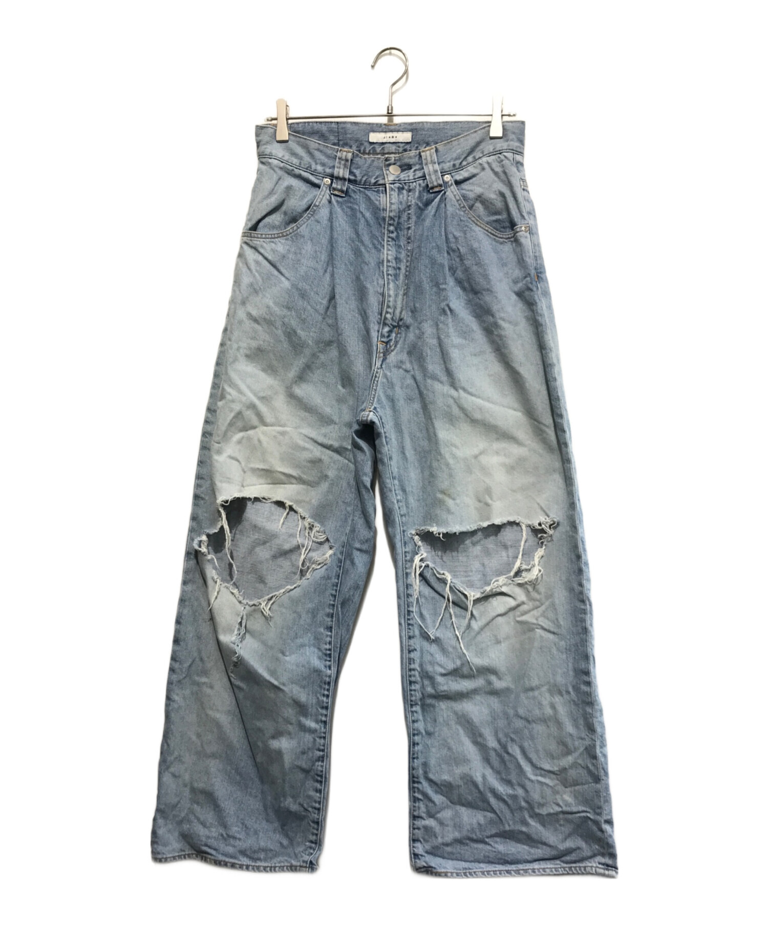 中古・古着通販】jieda (ジエダ) DAMAGE ONE TUCK WIDE STRAIGHT DENIM ブルー サイズ:1｜ブランド・古着通販  トレファク公式【TREFAC FASHION】スマホサイト