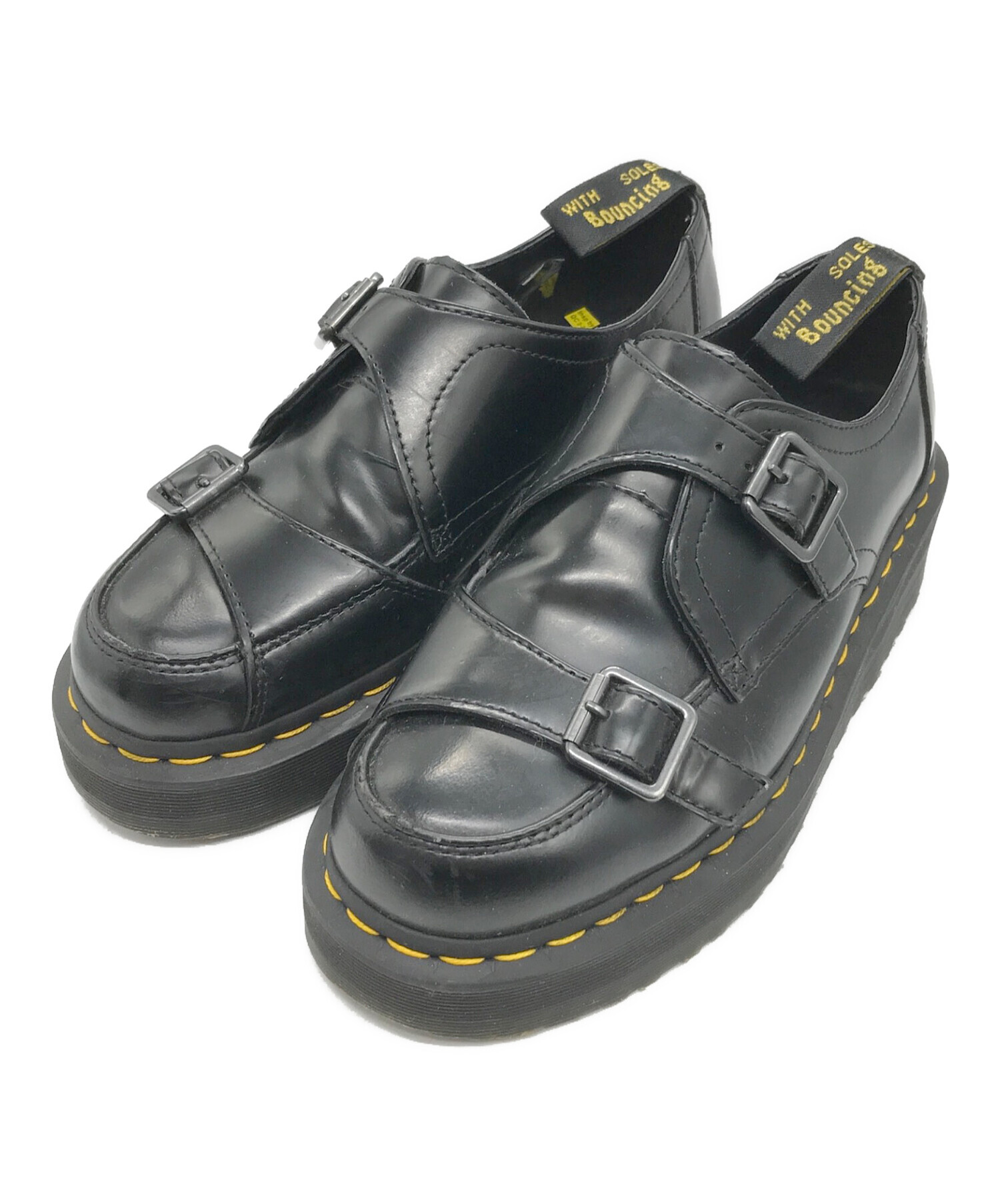 中古・古着通販】Dr.Martens (ドクターマーチン) ダブルベルトレザーシューズ ブラック サイズ:UK 7｜ブランド・古着通販  トレファク公式【TREFAC FASHION】スマホサイト