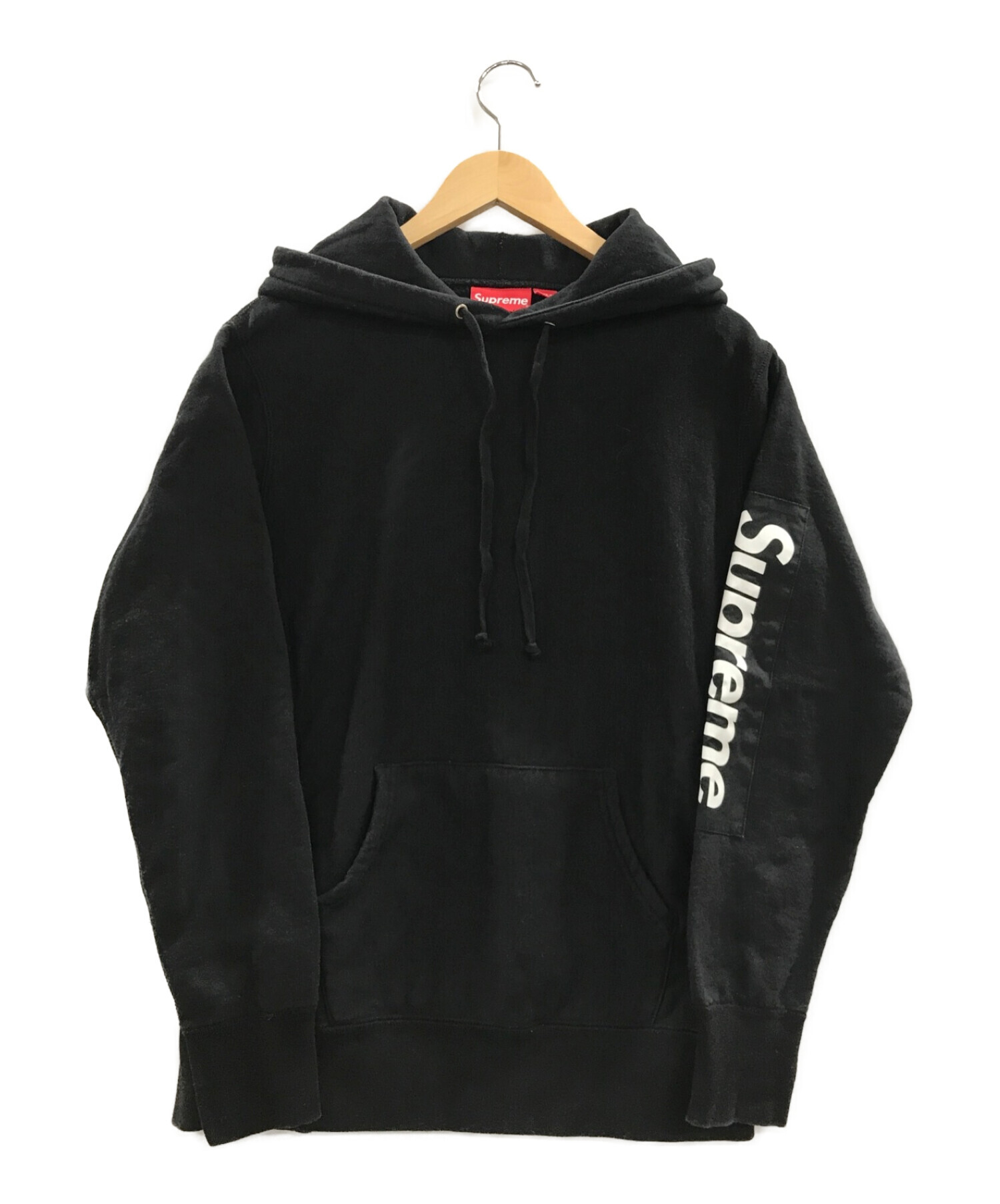SUPREME (シュプリーム) Sleeve Patch Hooded Sweatshirt ブラック サイズ:SIZE S