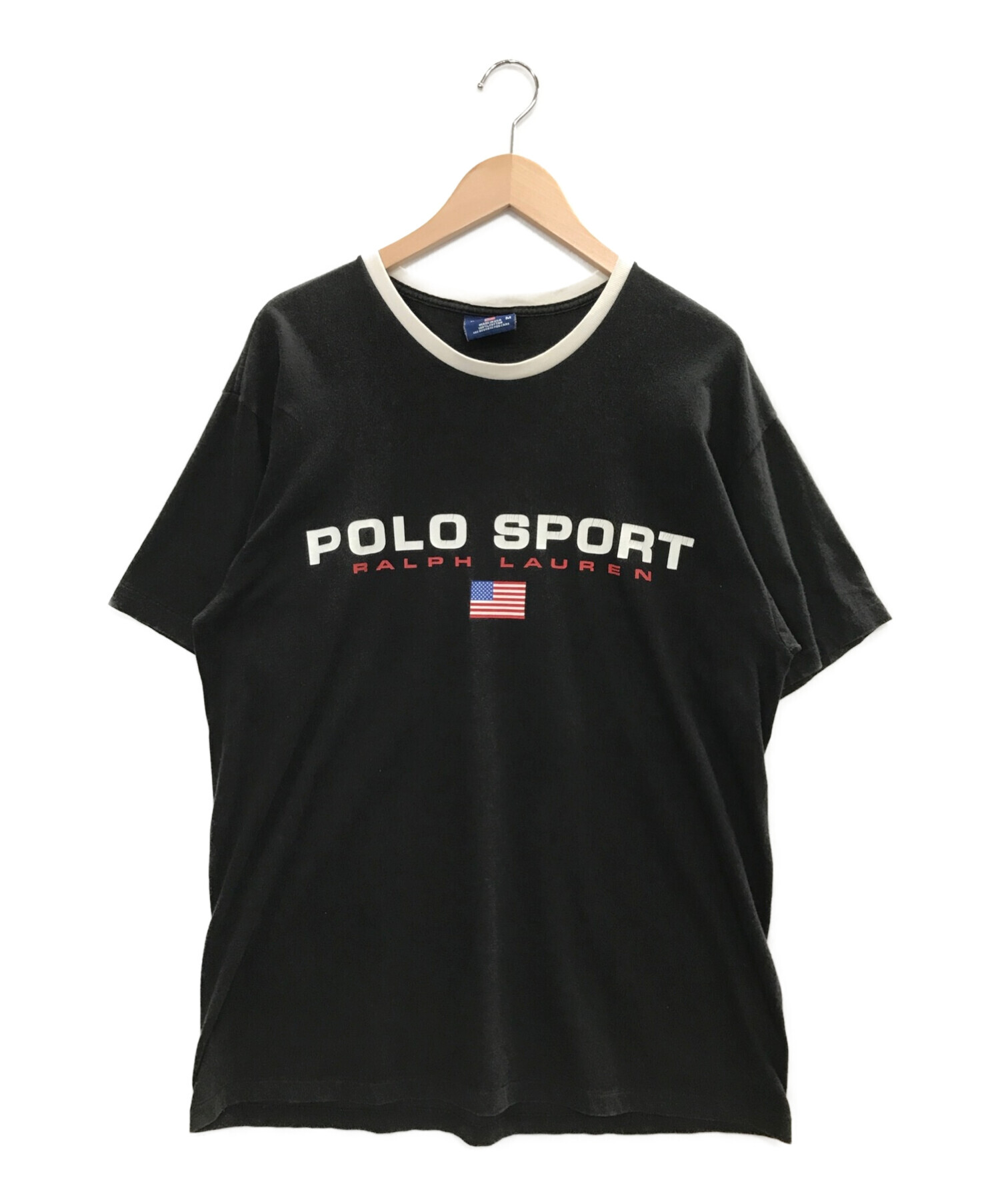 POLO SPORT (ポロスポーツ) 【古着】90`SロゴリンガーTシャツ ブラック サイズ:M