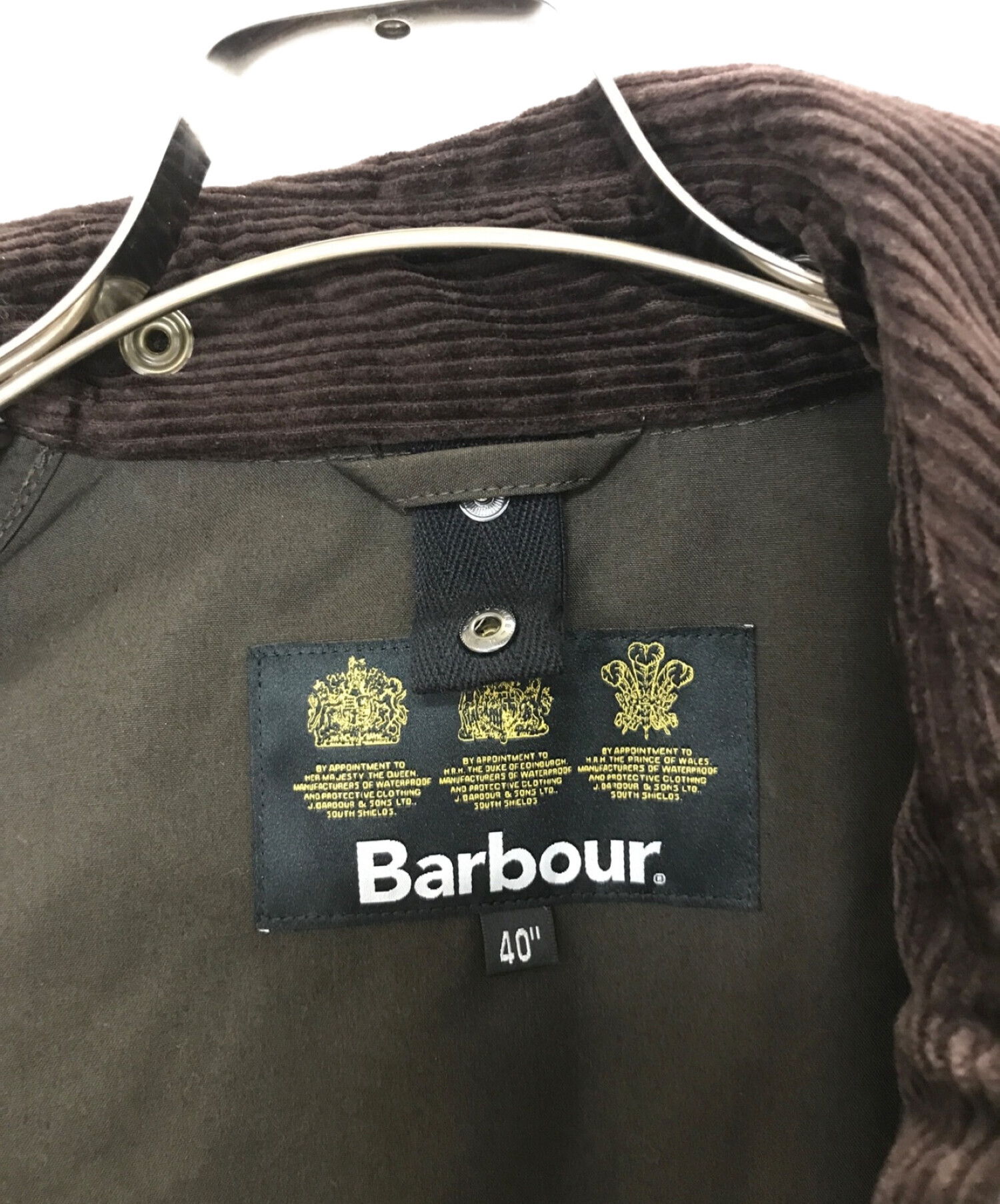 Barbour (バブアー) ソルウェイジッパー ボンデッドウール ブラウン サイズ:40