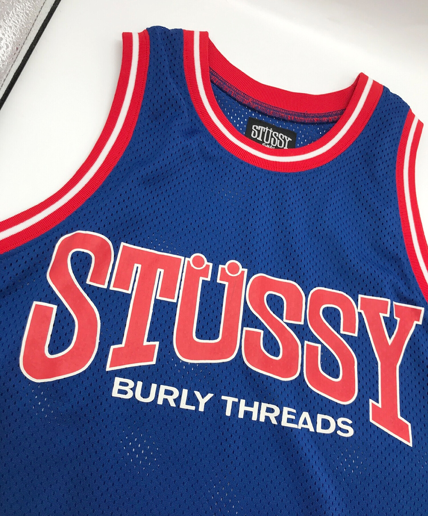 stussy (ステューシー) ゲームシャツ ブルー サイズ:SIZE S