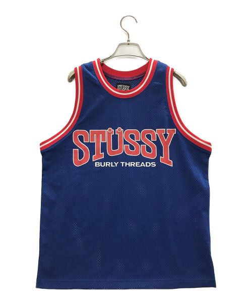 【中古・古着通販】stussy (ステューシー) ゲームシャツ ブルー