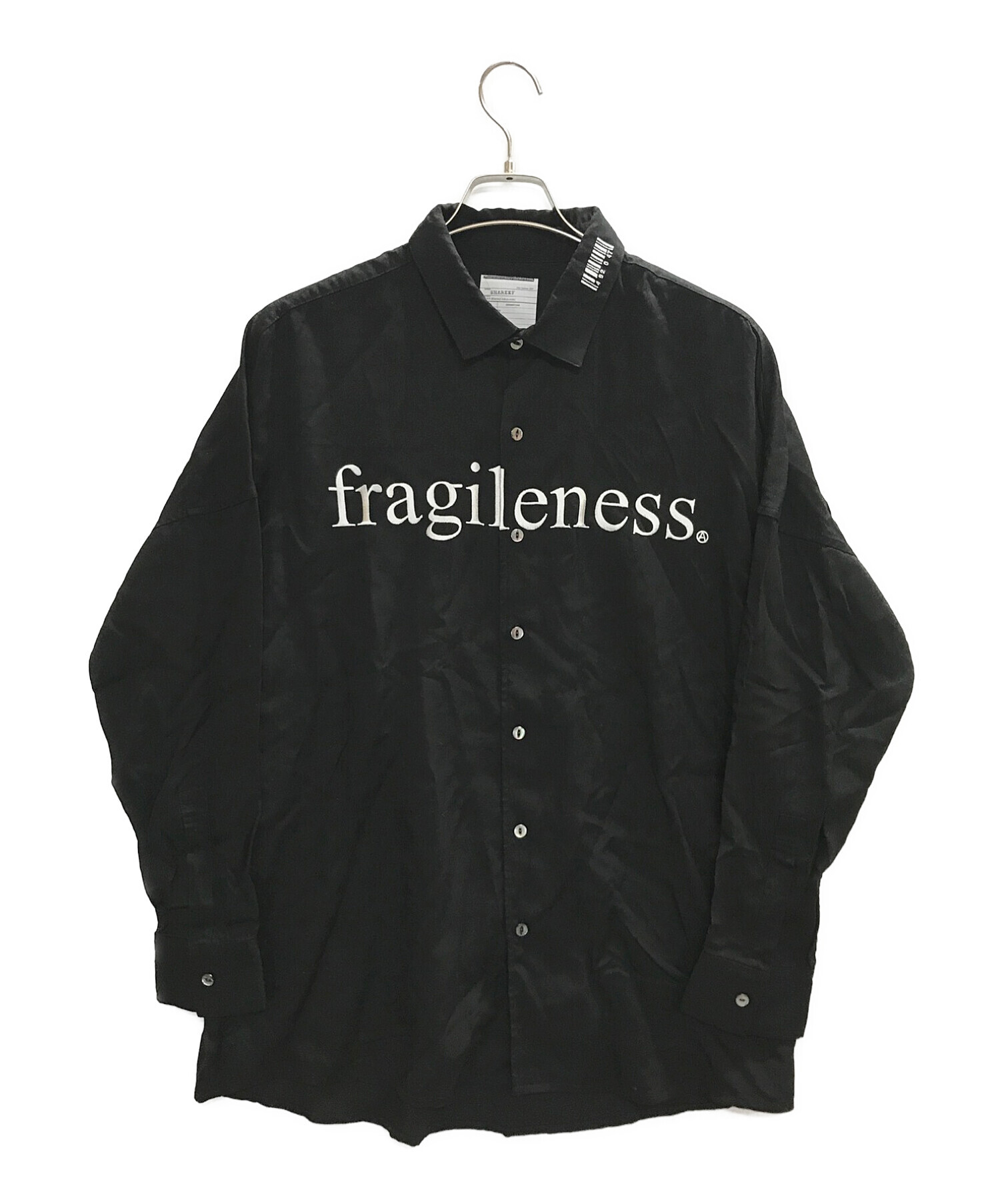 SHAREEF (シャリーフ) fragileness BIG SHIRTS ブラック サイズ:SIZE 1