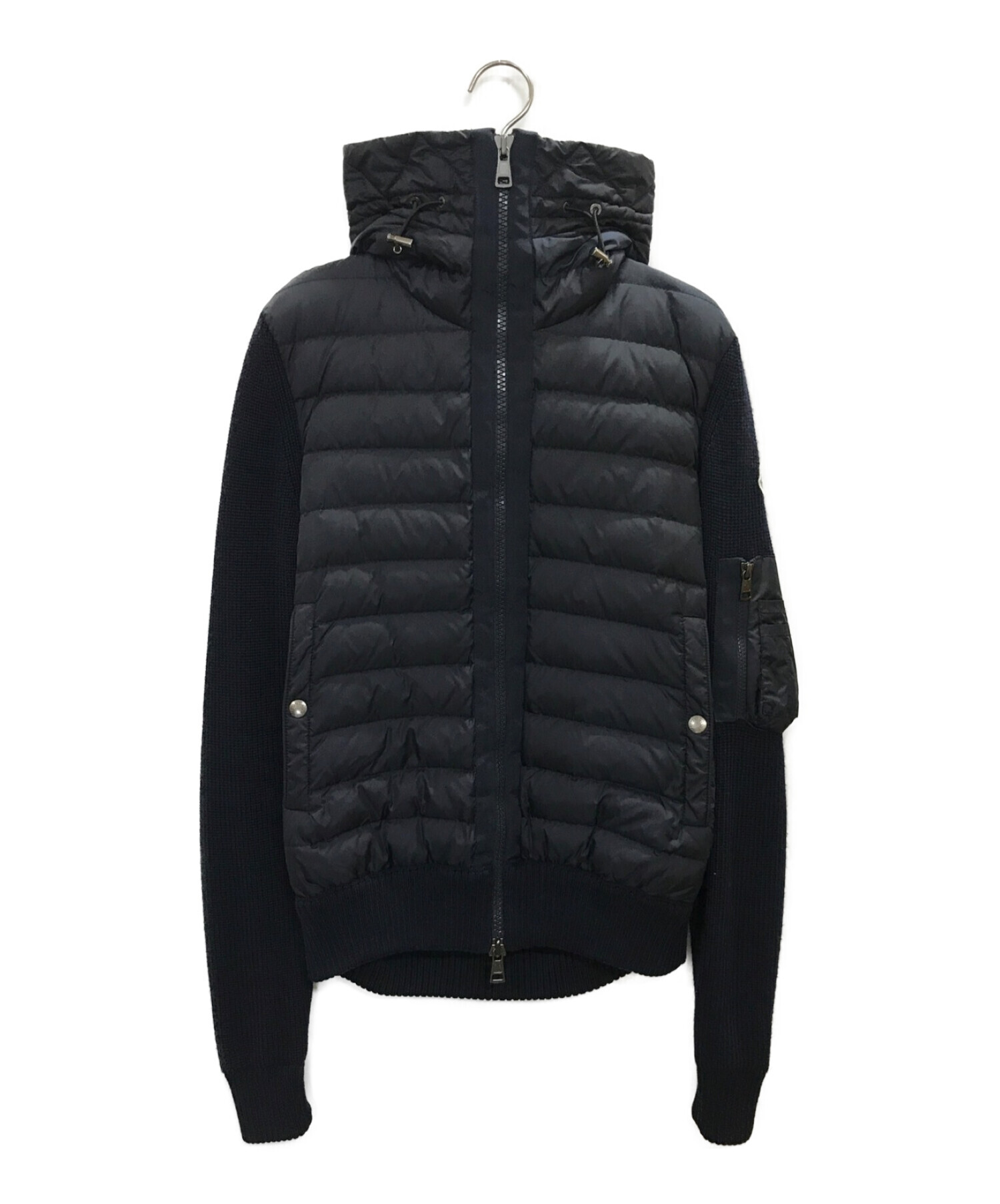 MONCLER ダウンニット maglione cardigan ネイビー S | mdh.com.sa