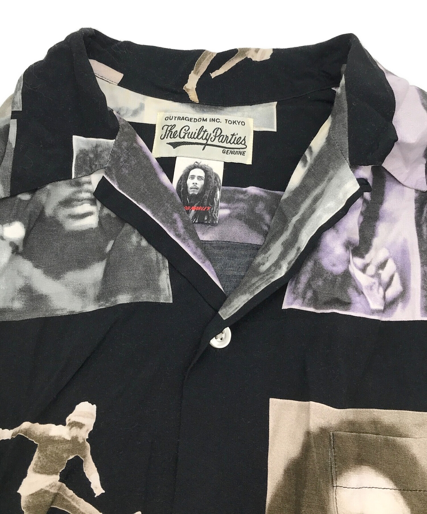 WACKO MARIA (ワコマリア) BOB MARLEY/ S/S HAWAIIAN SHIRT ブラック サイズ:XL