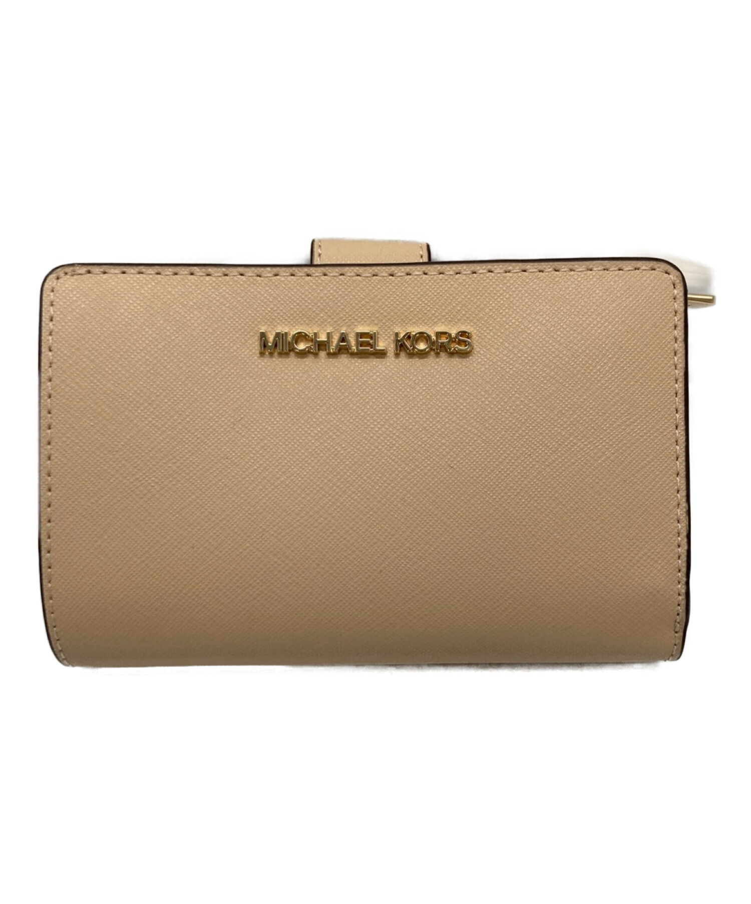 中古・古着通販】MICHAEL KORS (マイケルコース) 2つ折り財布 ベージュ