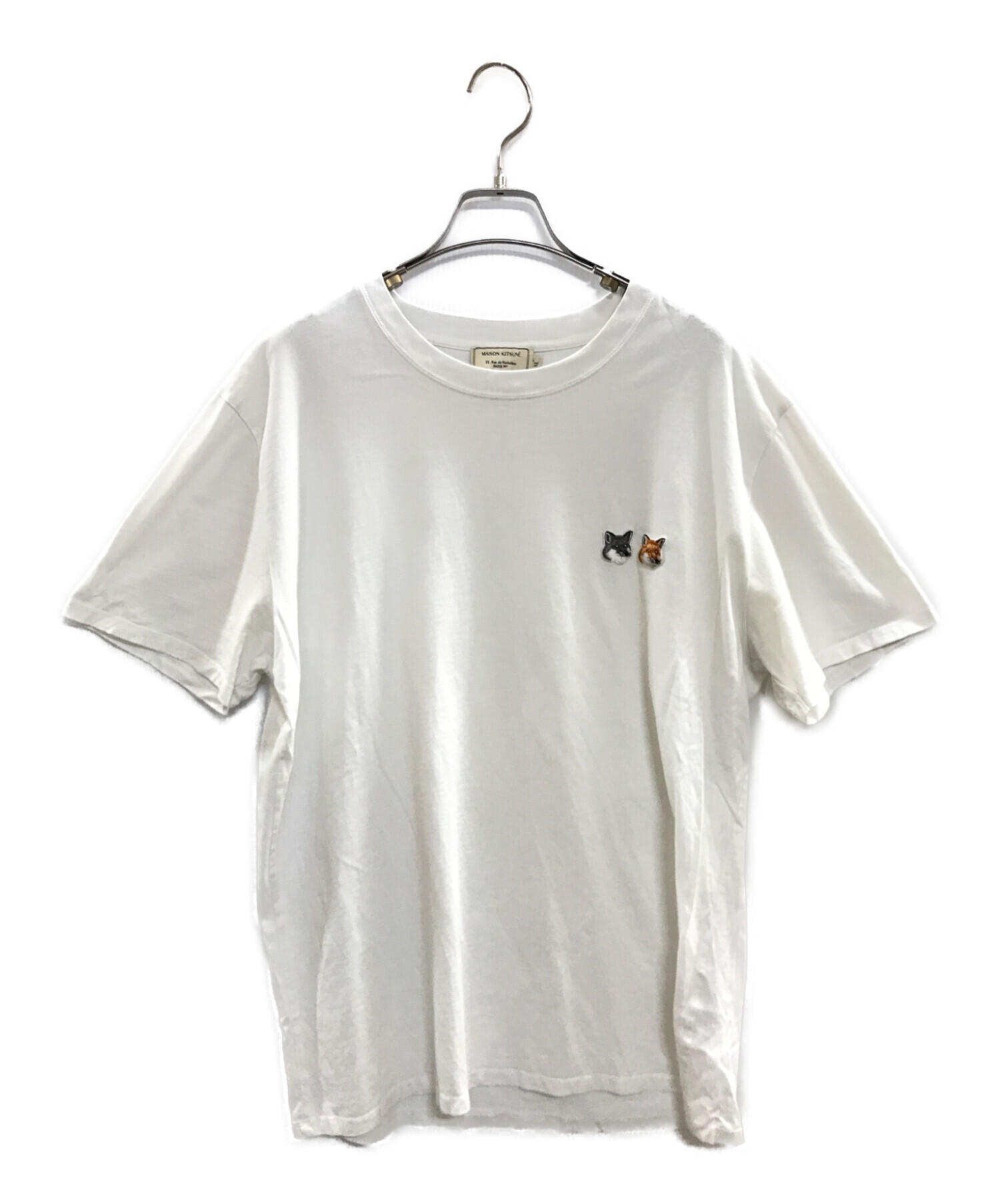 愛用 新品 XXL メゾン キツネ ダブル モノクローム フォックスヘッド T