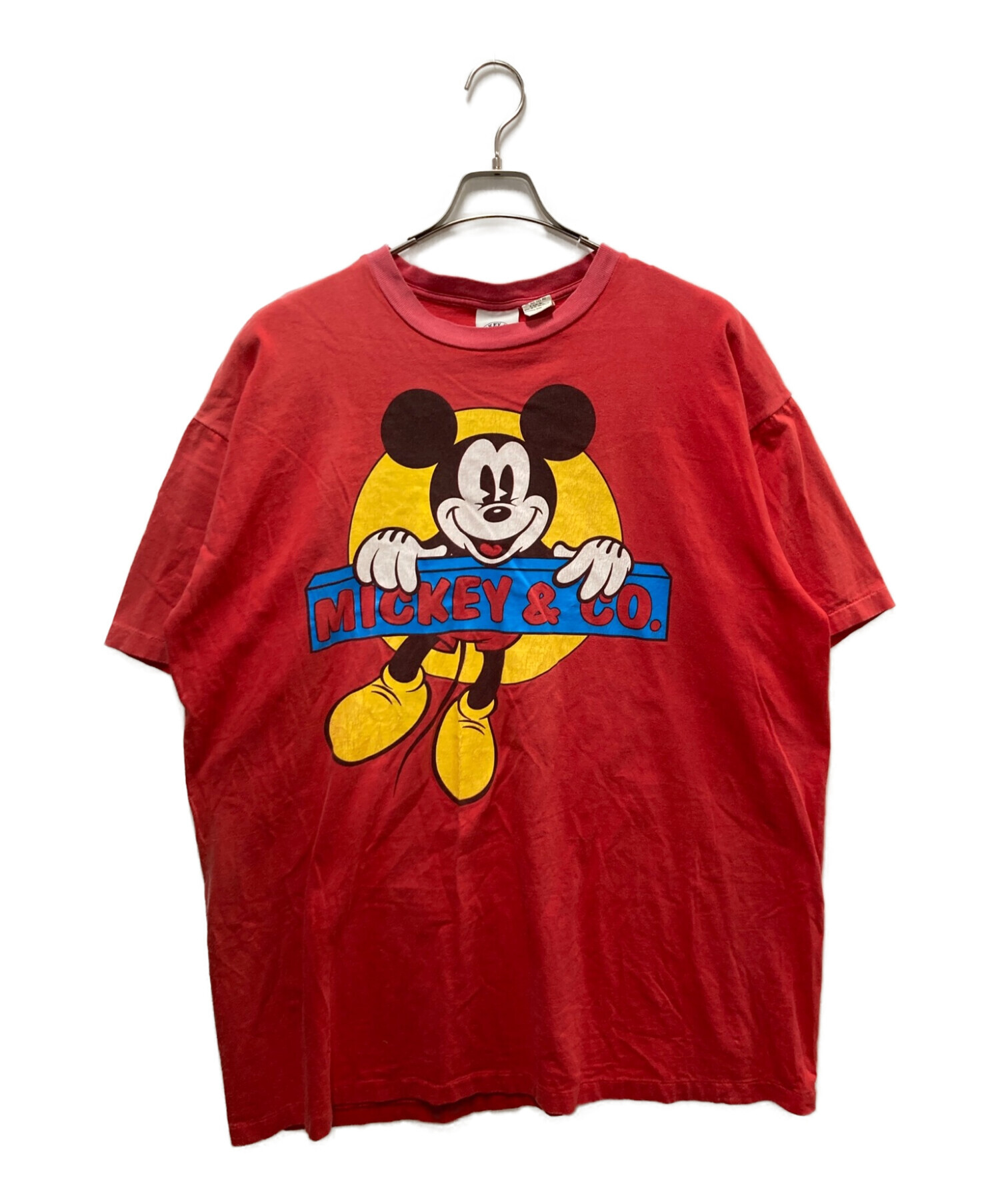 MICKEY&CO (ミッキー&コー) 90'SプリントTシャツ レッド サイズ:ＸＸＸ-Ｌ