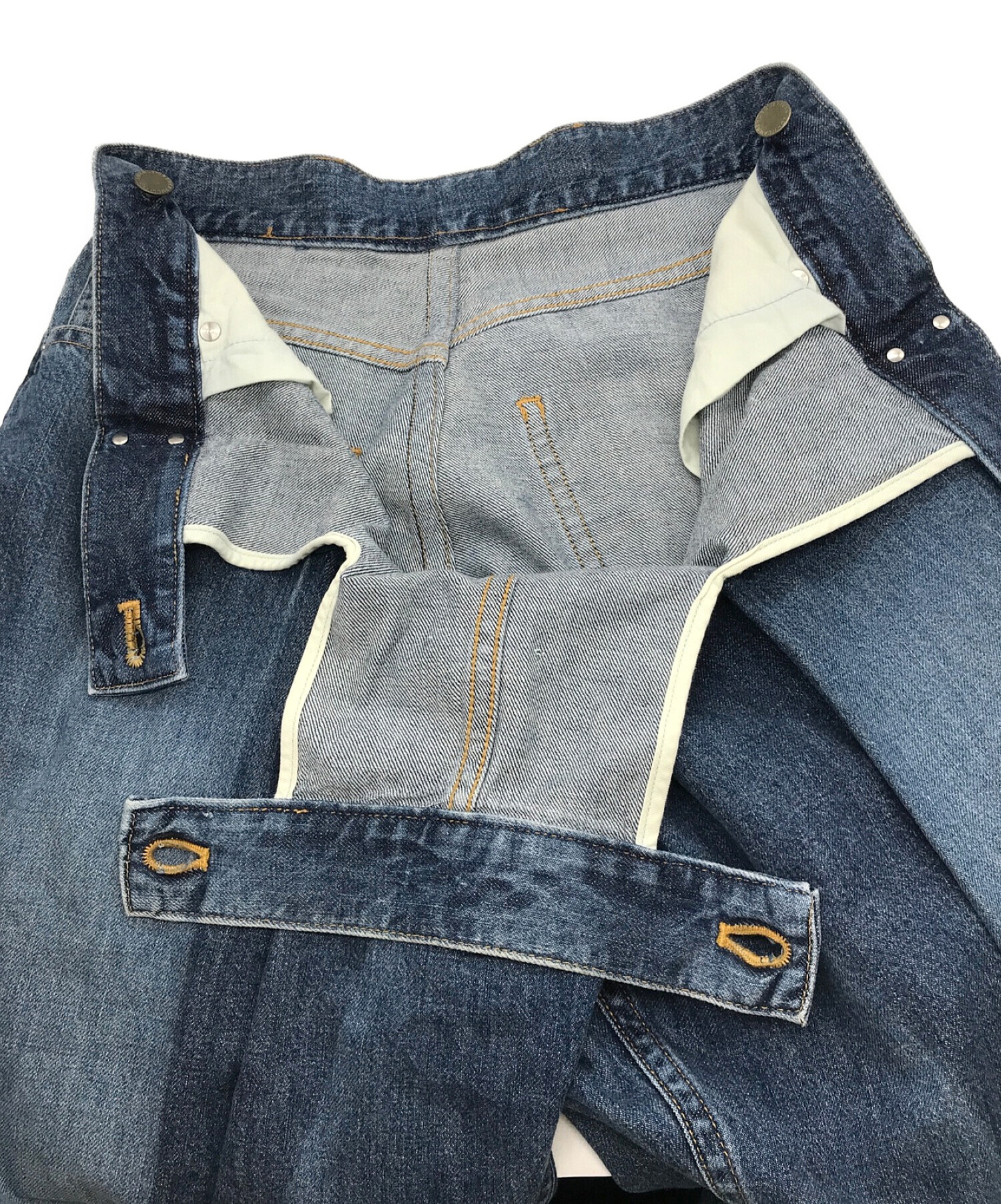 JOHN LAWRENCE SULLIVAN (ジョンローレンスサリバン) Washed Denim Wide Pants インディゴ サイズ:6