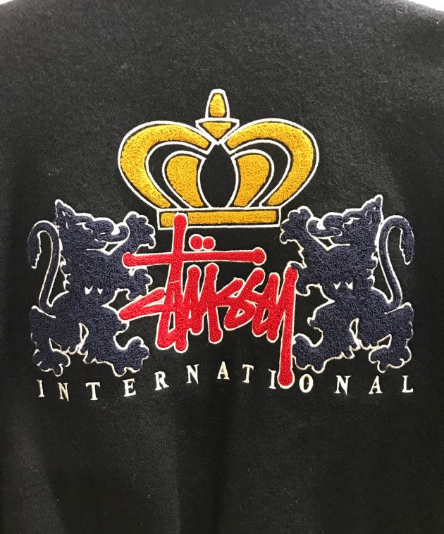 中古・古着通販】stussy (ステューシー) 90'sスタジャン ブラック