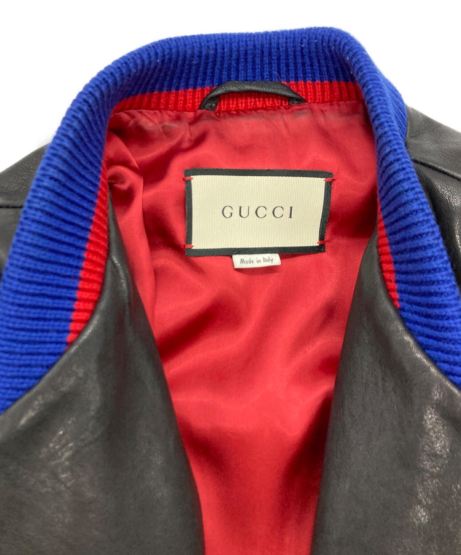 中古・古着通販】GUCCI (グッチ) スタジャン ブラック サイズ:50