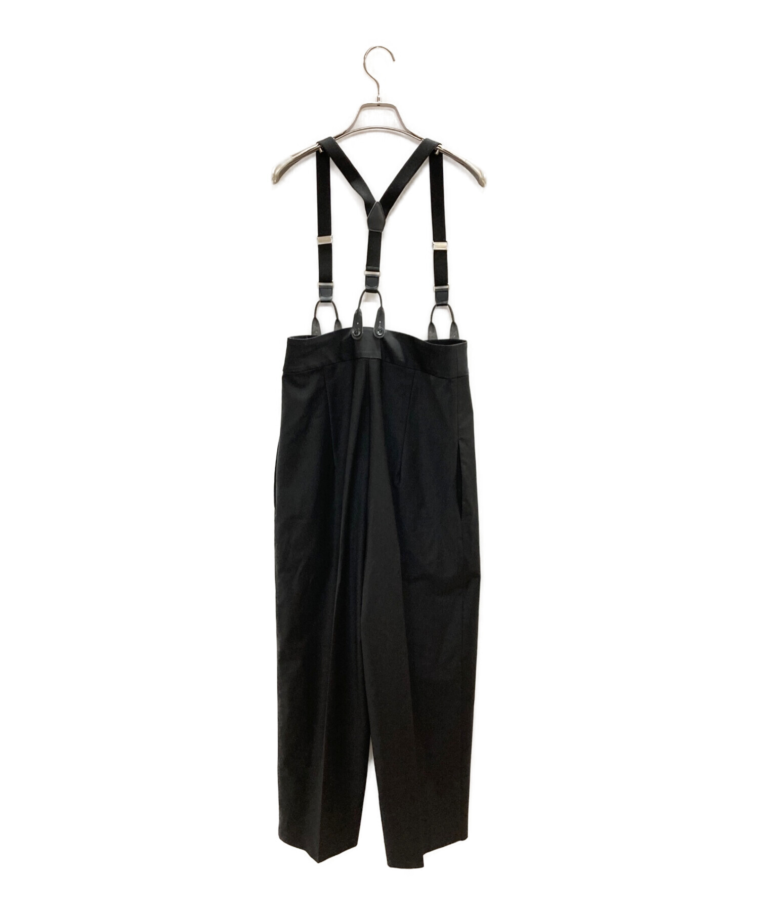 H BEAUTY&YOUTH (エイチ ビューティアンドユース) HIGH WAIST SUSPENDERS PANTS ブラック サイズ:S