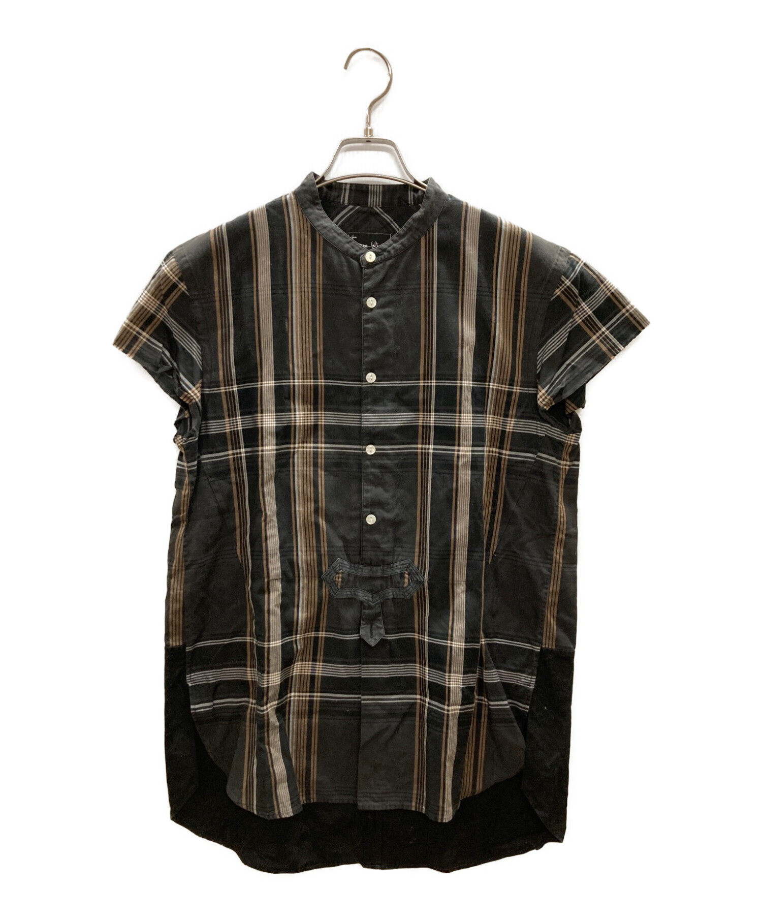 NUMBER (N)INE (ナンバーナイン) 09SSチェックシャツ ブラック サイズ:3
