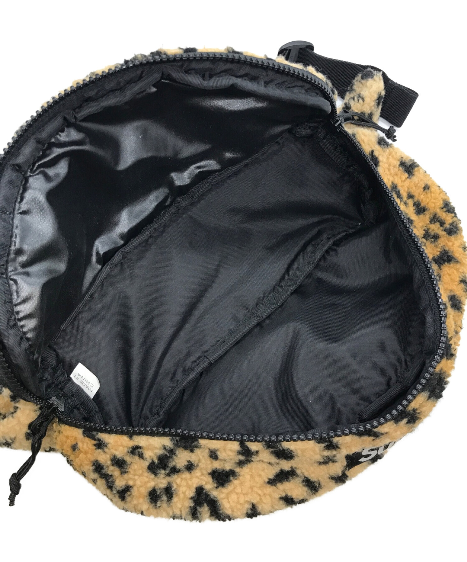 SUPREME (シュプリーム) 17AW Leopard Fleece Waist Bag ベージュ