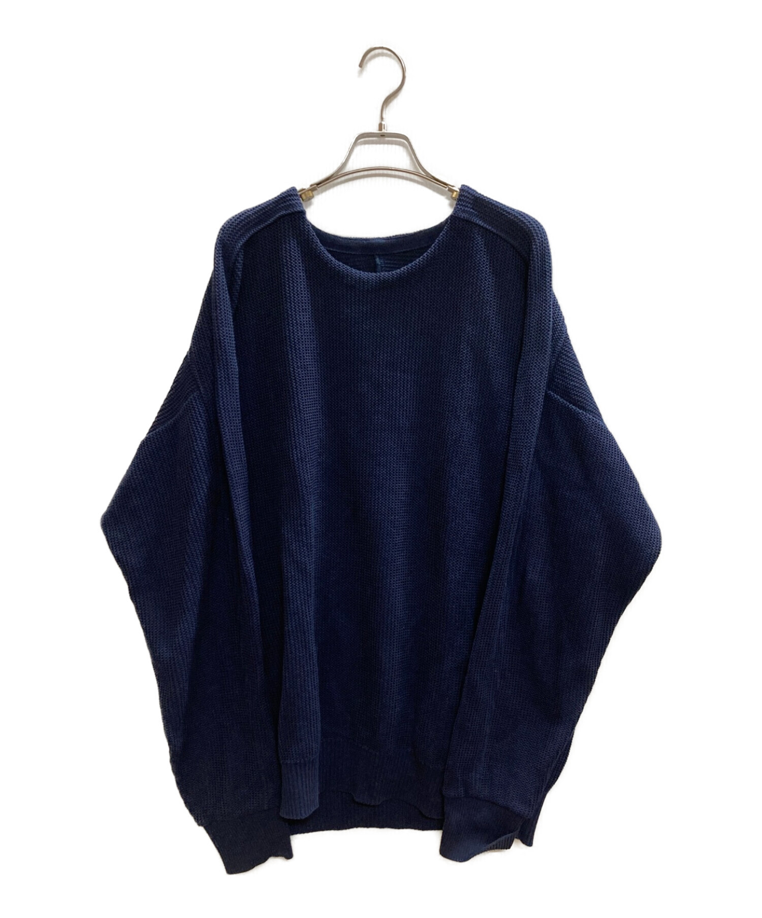 YANTOR (ヤントル) 10G Cotton Coarsely Knit ネイビー サイズ:F