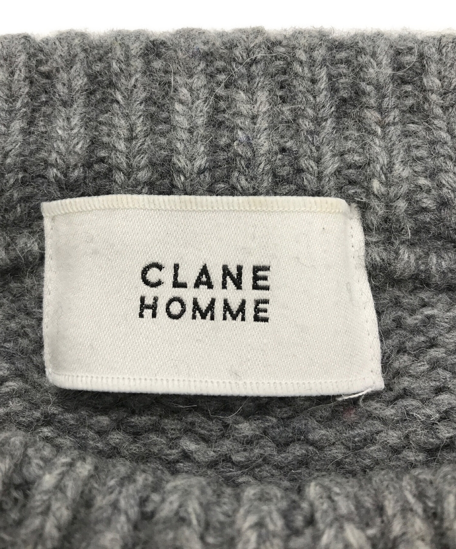 中古・古着通販】CLANE HOMME (クラネ オム) 3Dニットトップス グレー