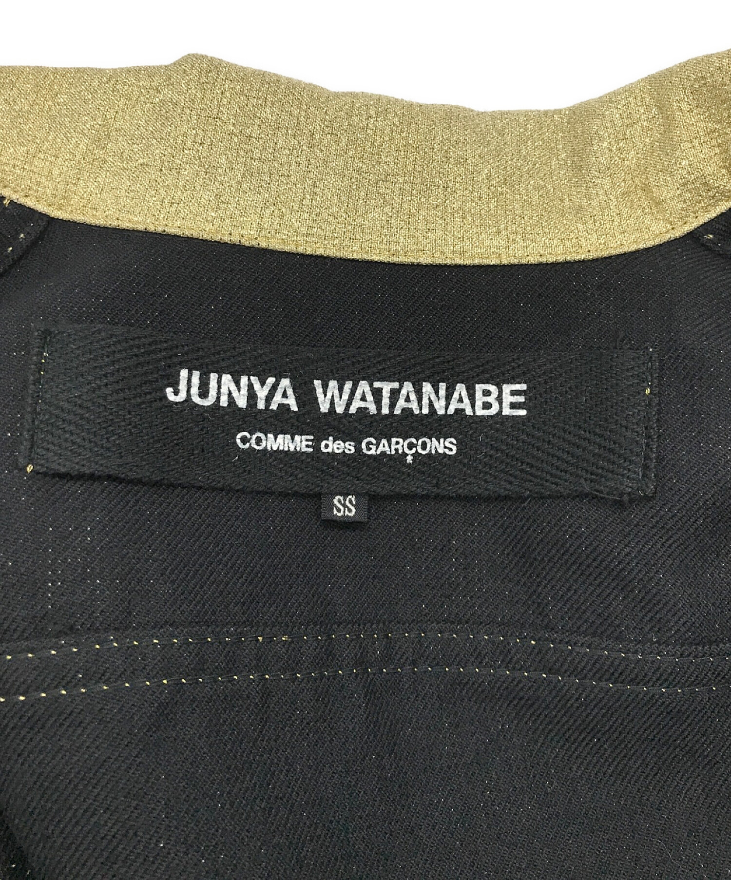 JUNYA WATANABE COMME des GARCONS ((ジュンヤワタナベ コムデギャルソン) グリッタートラッカージャケット ゴールド  サイズ:ＳＳ