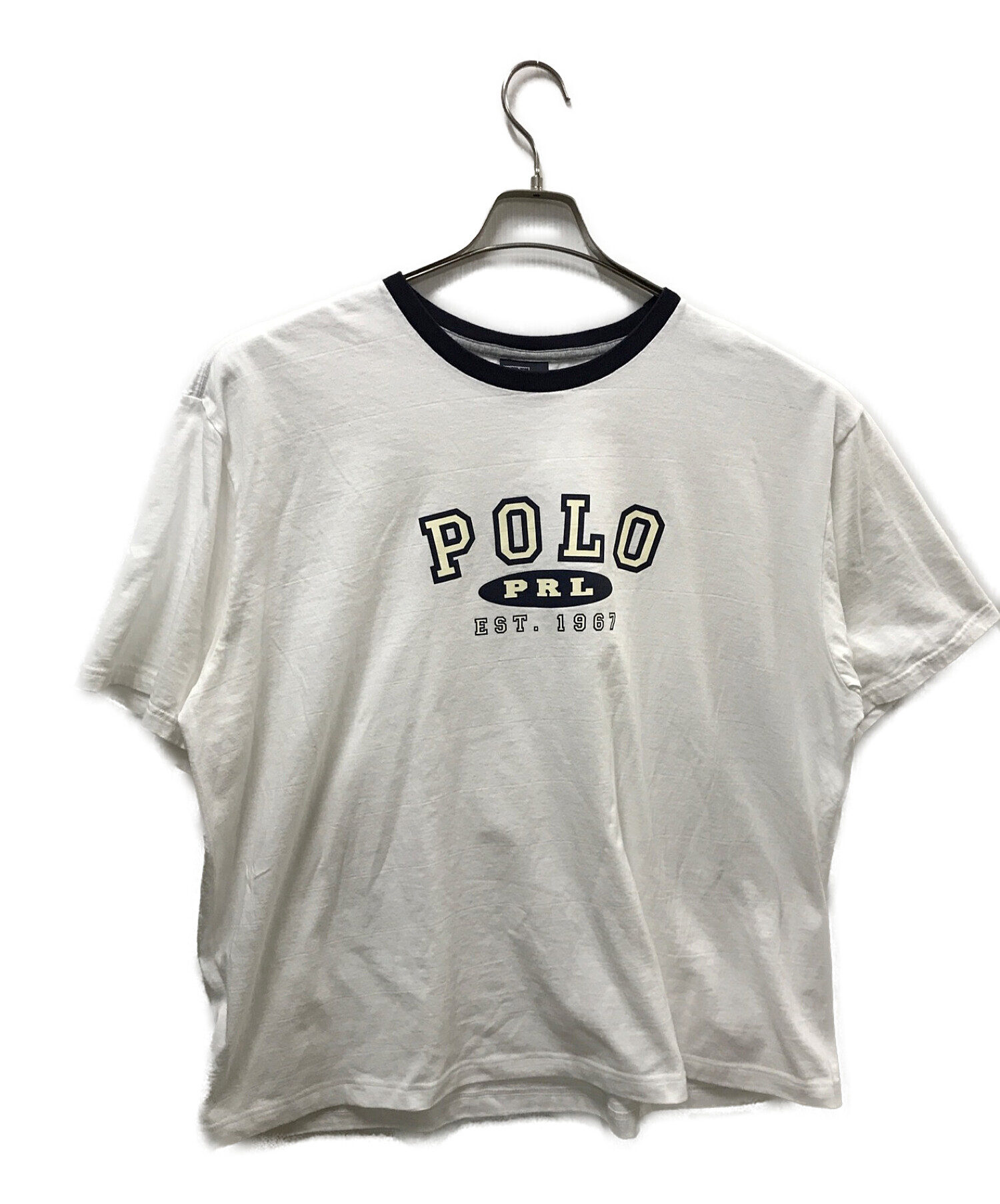 POLO RALPH LAUREN (ポロ・ラルフローレン) リンガーtシャツ ホワイト サイズ:ＸＬ