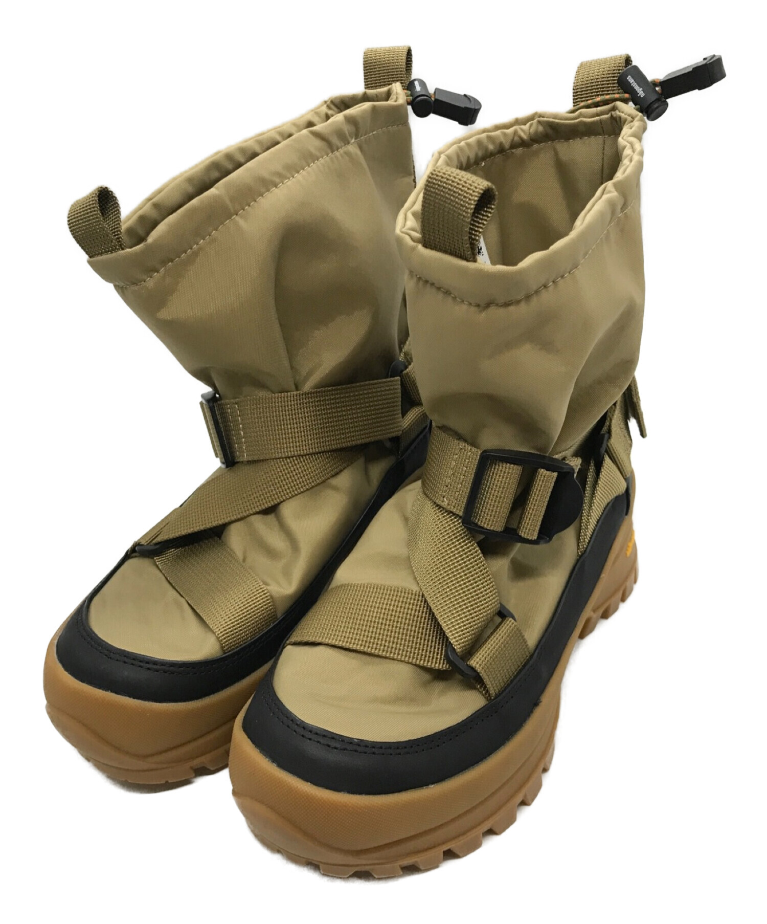 nagonstans (ナゴンスタンス) Belted Boots ベージュ×ブラック サイズ:23