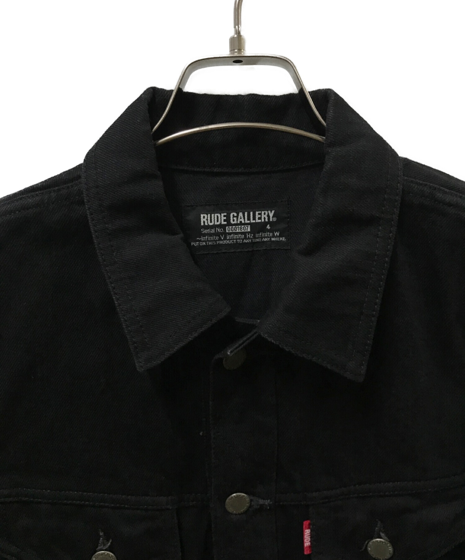 値下げ可 RUDE GALLERY Tokyoブラックデニムジャケット 18AW - Gジャン