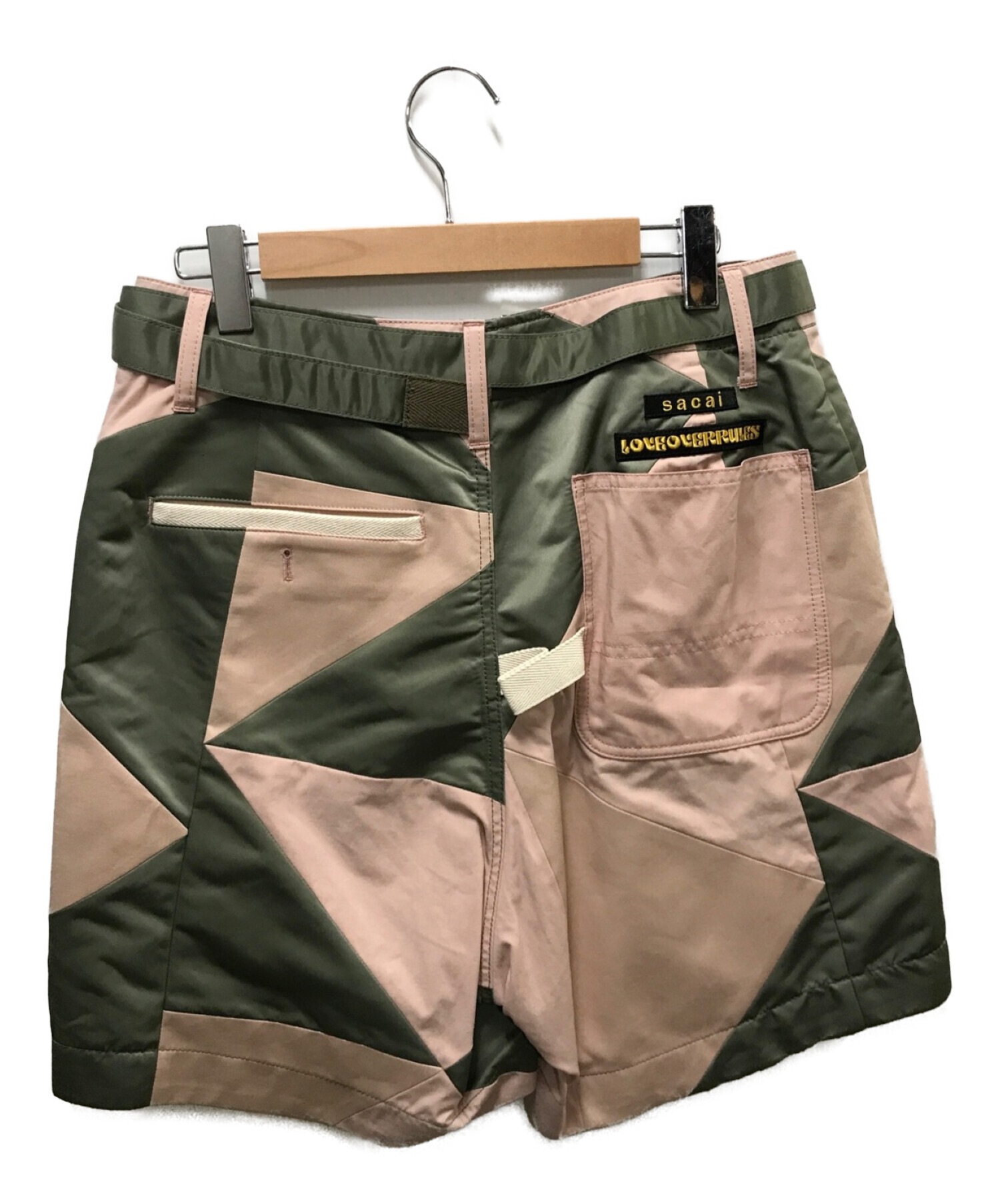 sacai (サカイ) Docking Short Pants ピンク×カーキ サイズ:3 未使用品