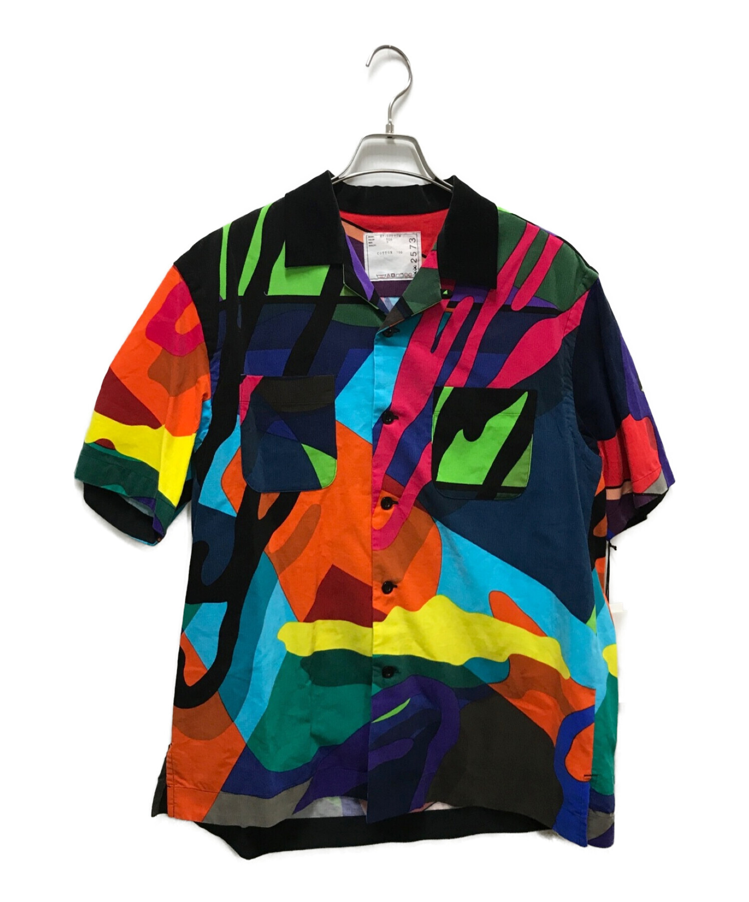 sacai (サカイ) KAWS (カウズ) Short Sleeve Shirt マルチカラー サイズ:3 未使用品