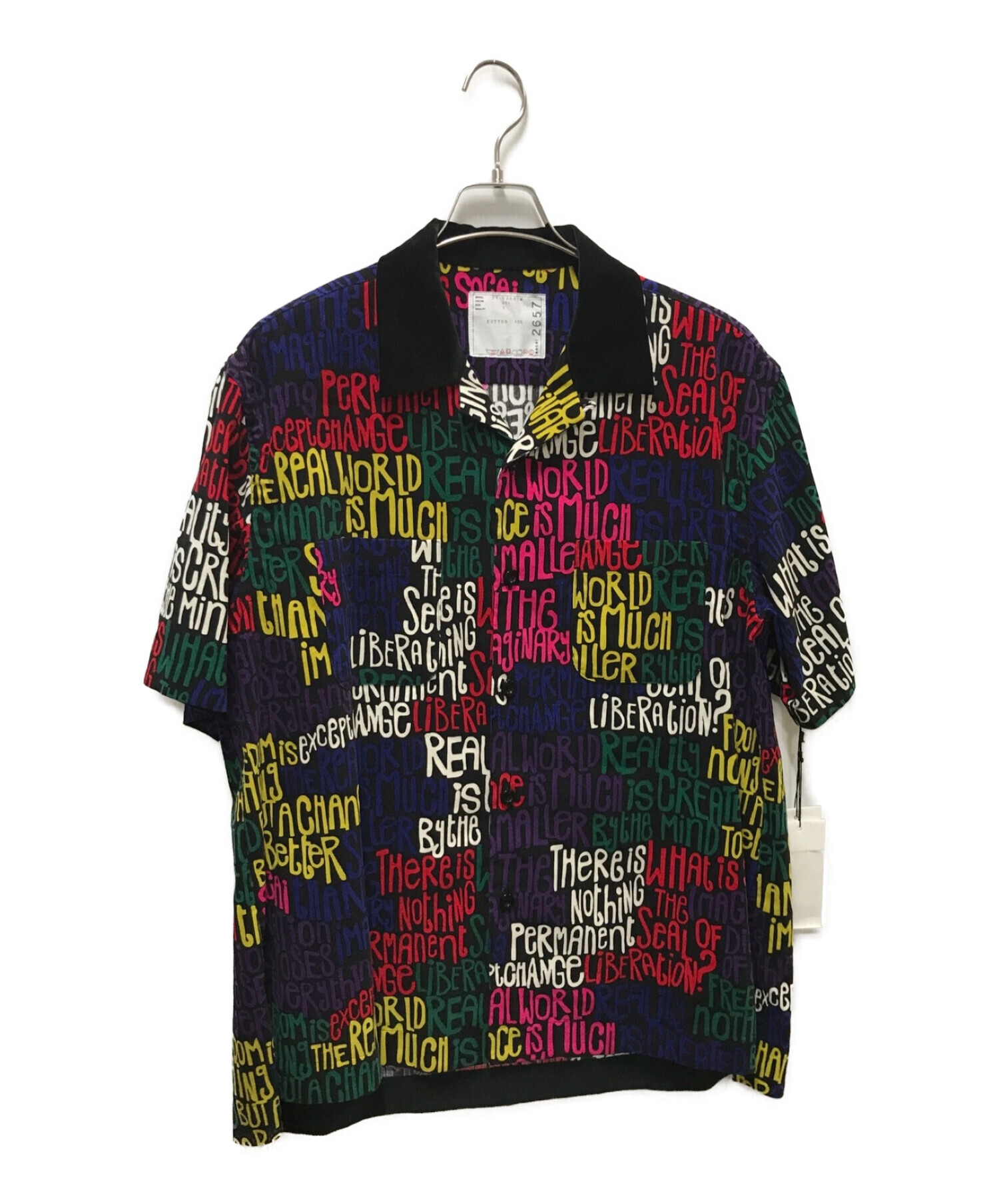 中古・古着通販】sacai (サカイ) MESSAGE PRINT S/S マルチカラー