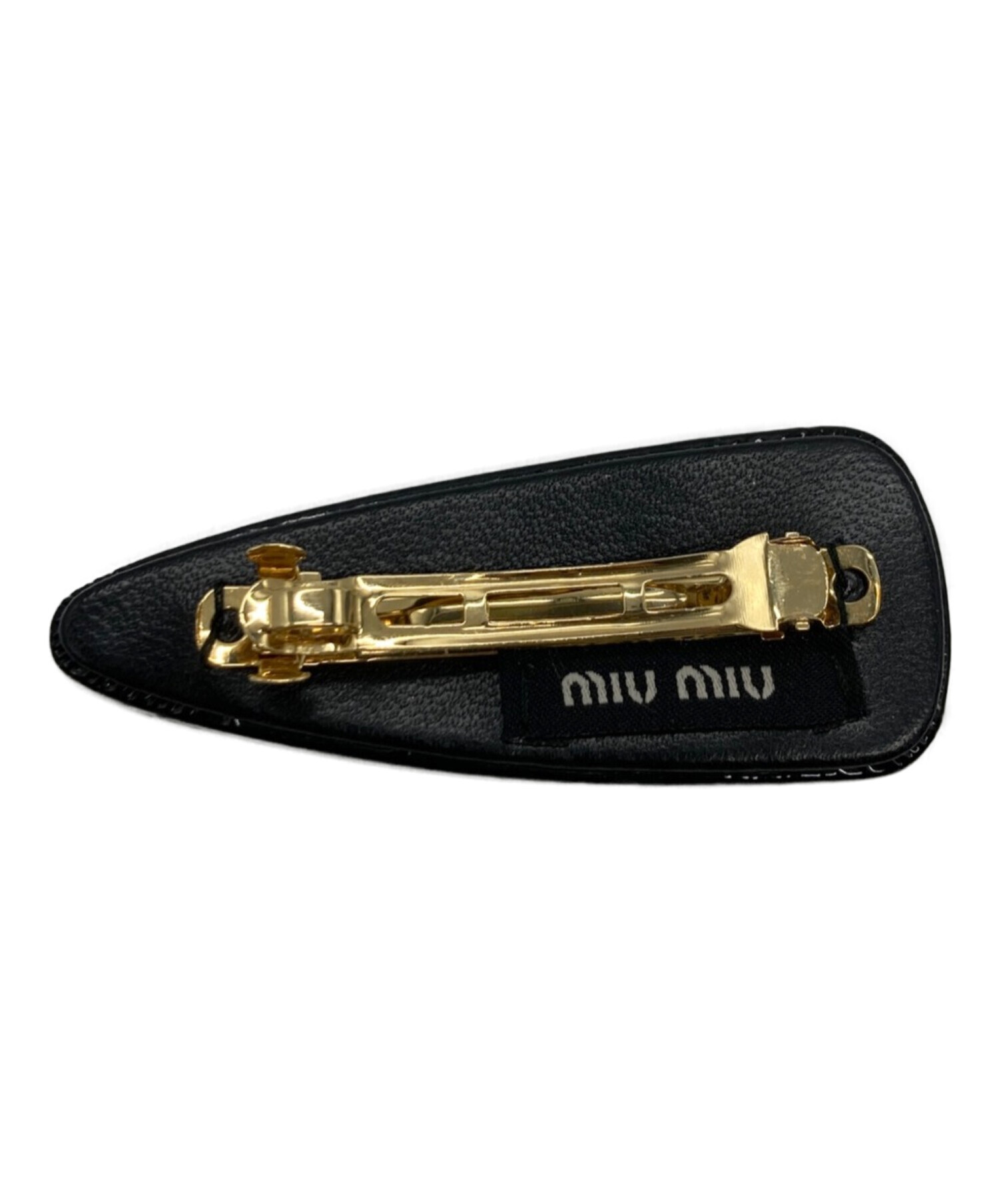 中古・古着通販】MIU MIU (ミュウミュウ) パテントレザーヘアクリップ