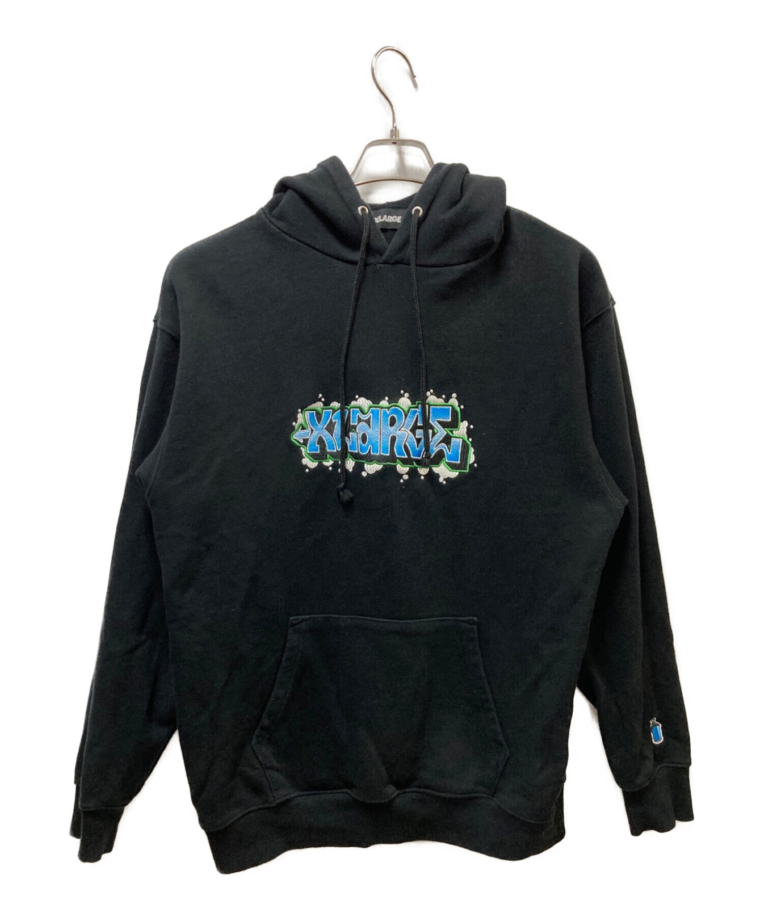 X-LARGE (エクストララージ) EMBROIDERY GRAFFITI HOODED SWEAT ブラック サイズ:Ｌ