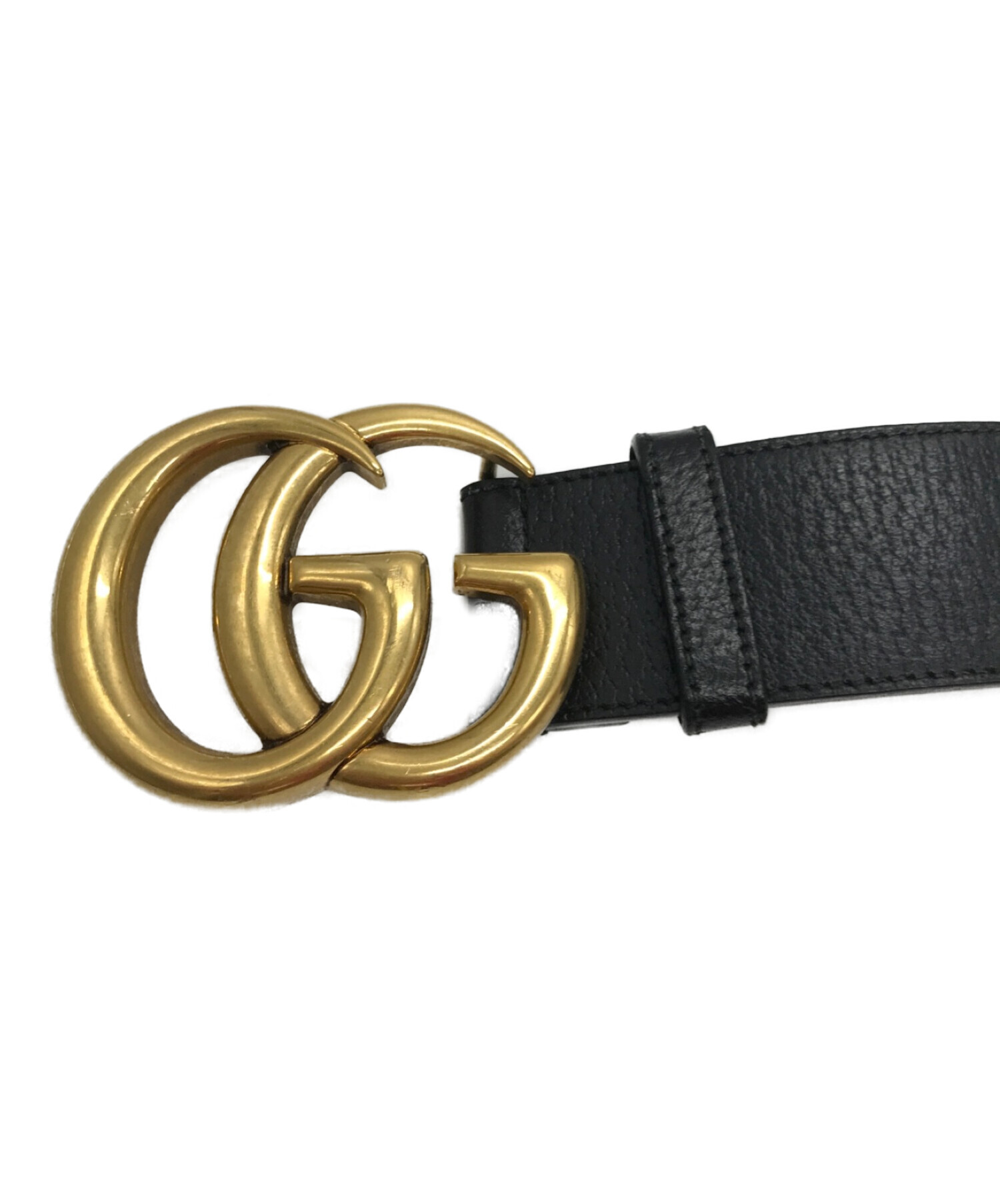 中古・古着通販】GUCCI (グッチ) ダブルGバックル レザーベルト