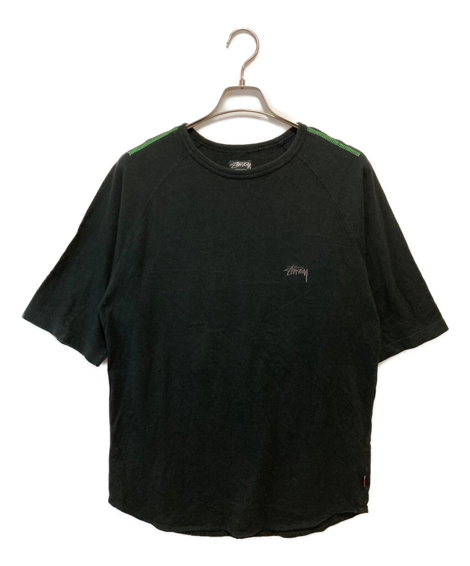 stussy (ステューシー) ラグランカットソー ブラック サイズ:ＸＬ