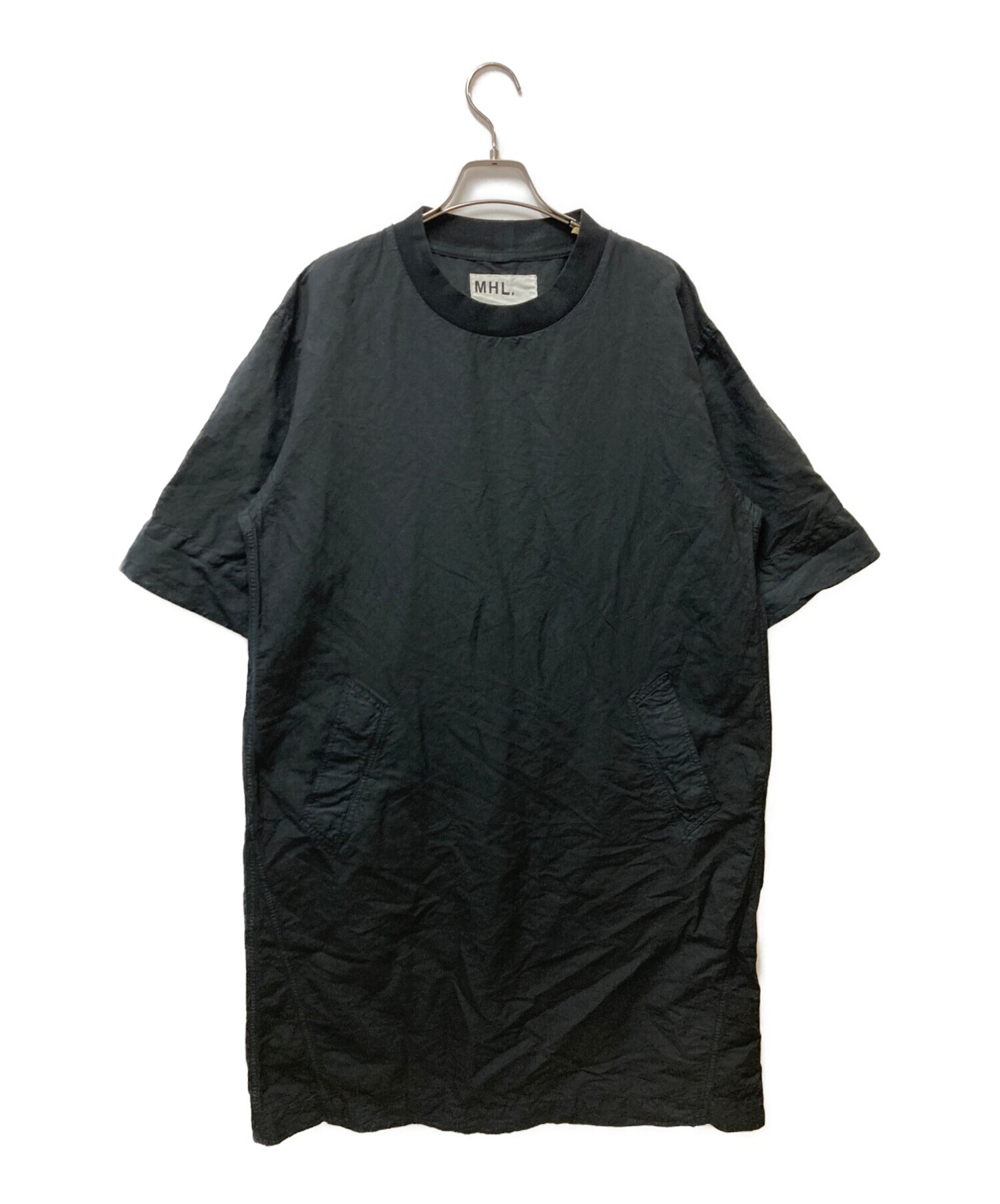 MHL (エムエイチエル) WASHED DRY COTTON POPLIN ブラック サイズ:Ｉ