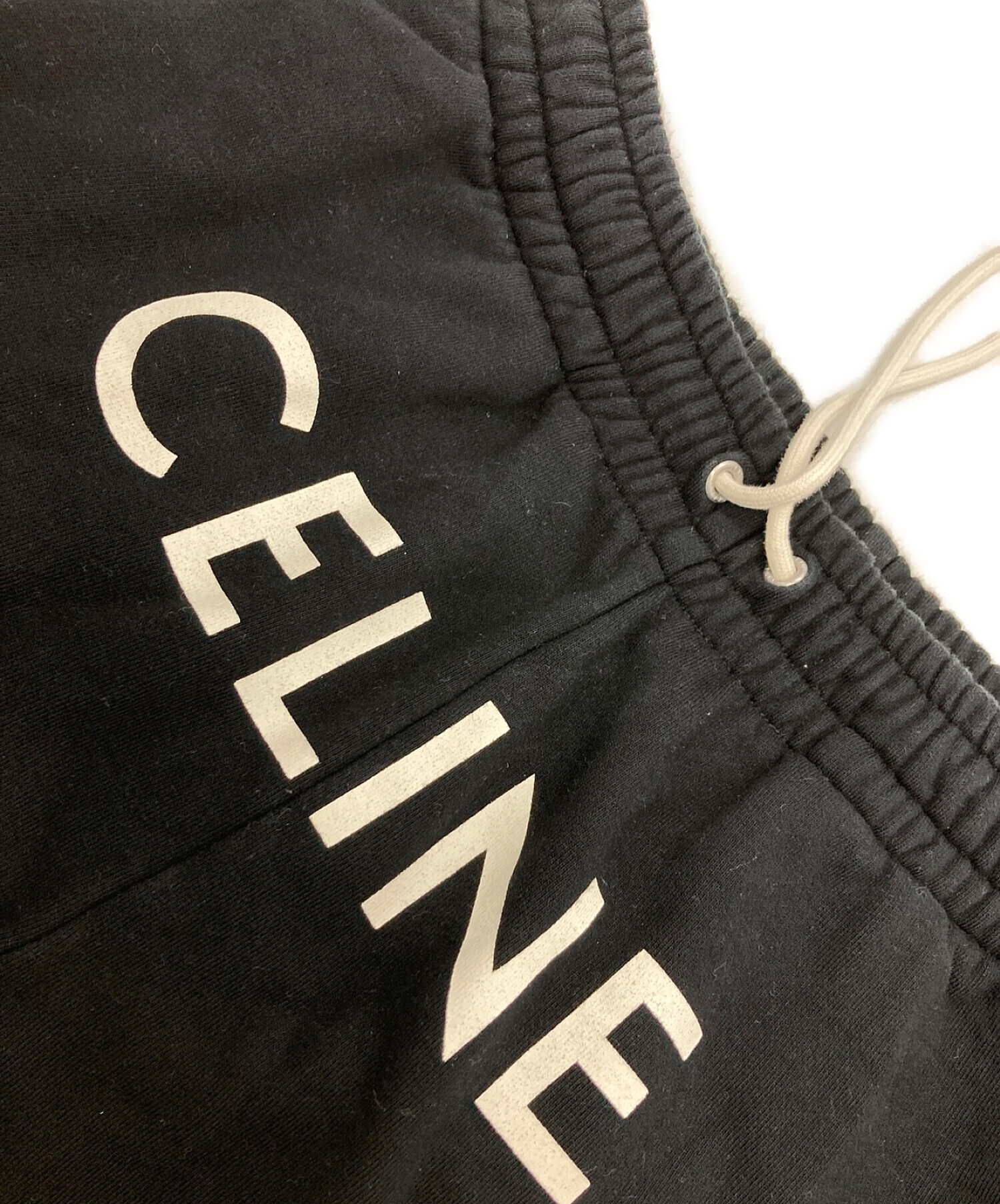 CELINE (セリーヌ) TRACK PANTS IN COTTON FLEECE ブラック サイズ:Ｓ