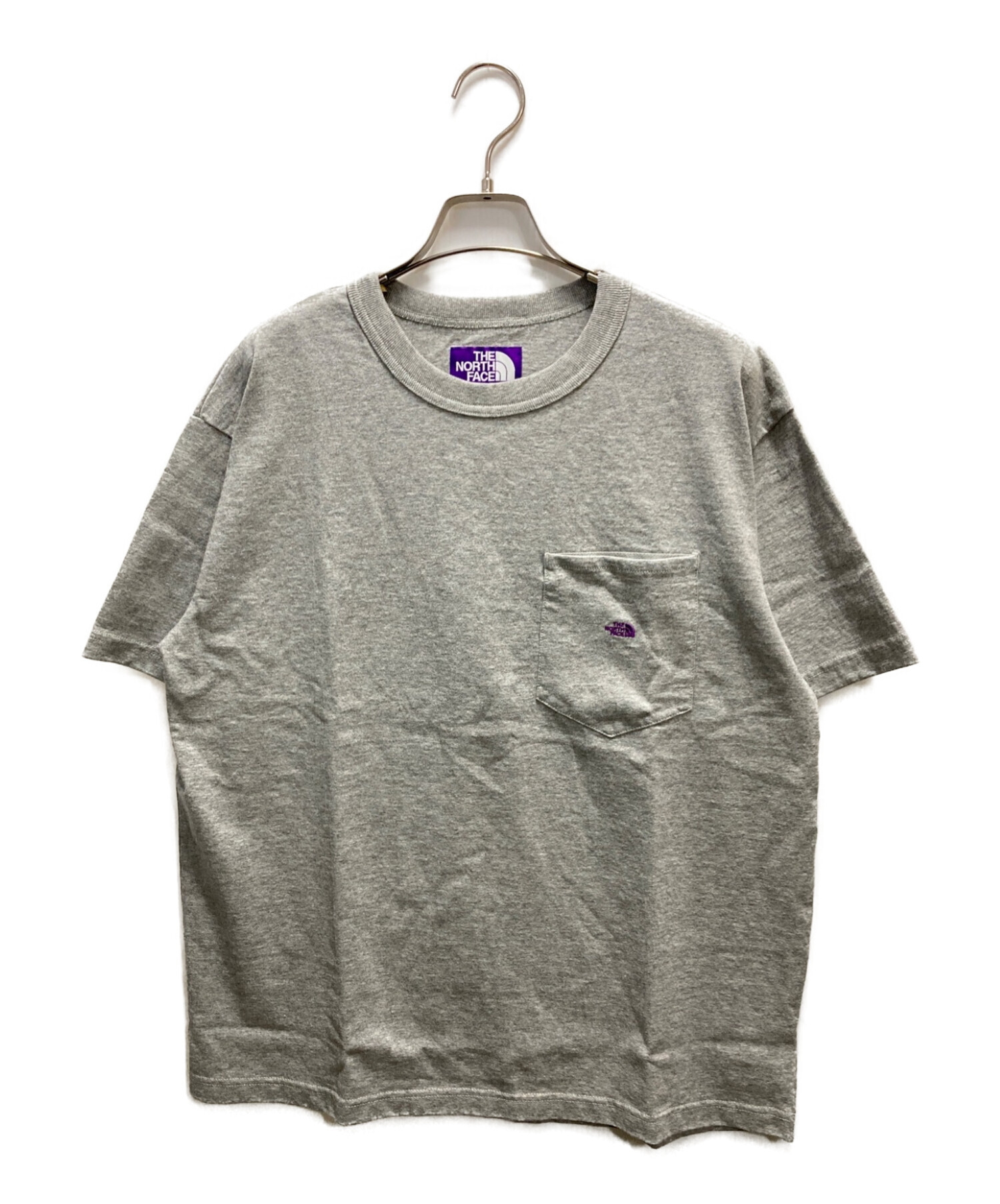 THE NORTHFACE PURPLELABEL (ザ ノースフェイス パープルレーベル) 7オンス H/S ポケットTシャツ グレー サイズ:Ｍ