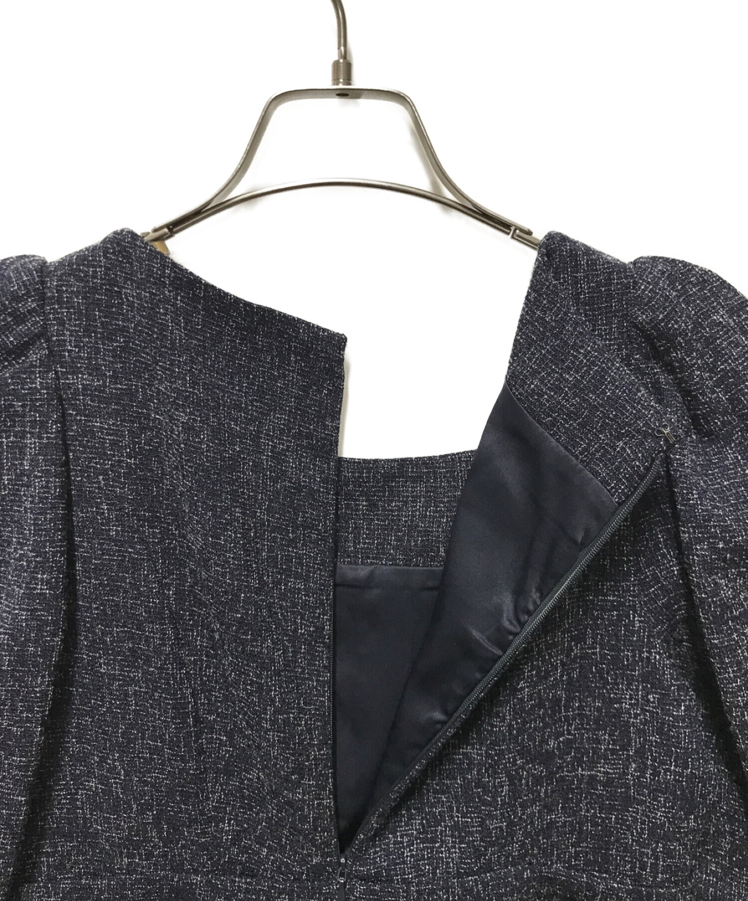 HER LIP TO (ハーリップトゥ) Allure Tweed Midi Dress ネイビー サイズ:Ｍ