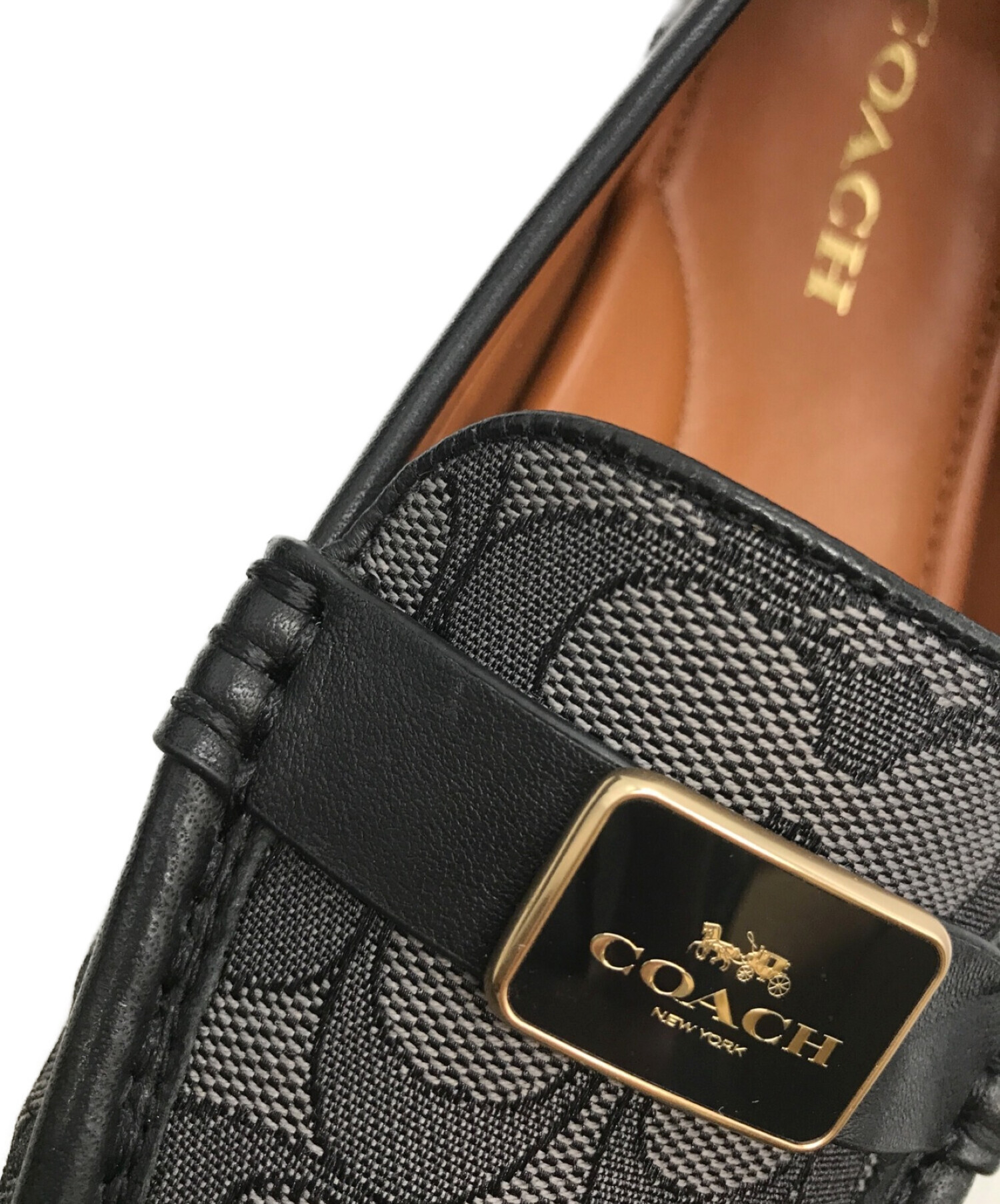 COACH (コーチ) ローファー グレー サイズ:38.5