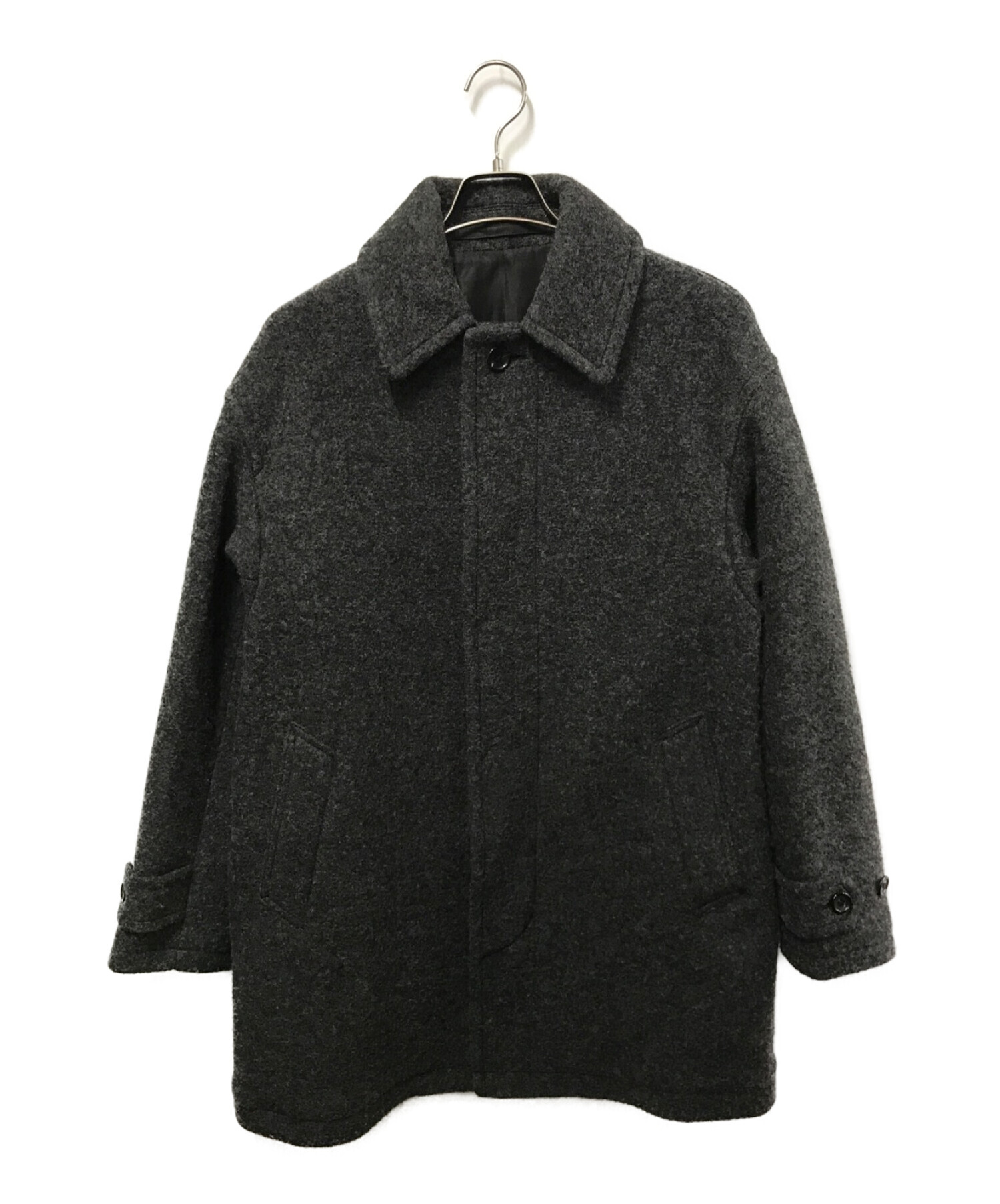 STEVEN ALAN (スティーブンアラン) KNIT FLEC HALF BALMACAAN COAT ブラック サイズ:S