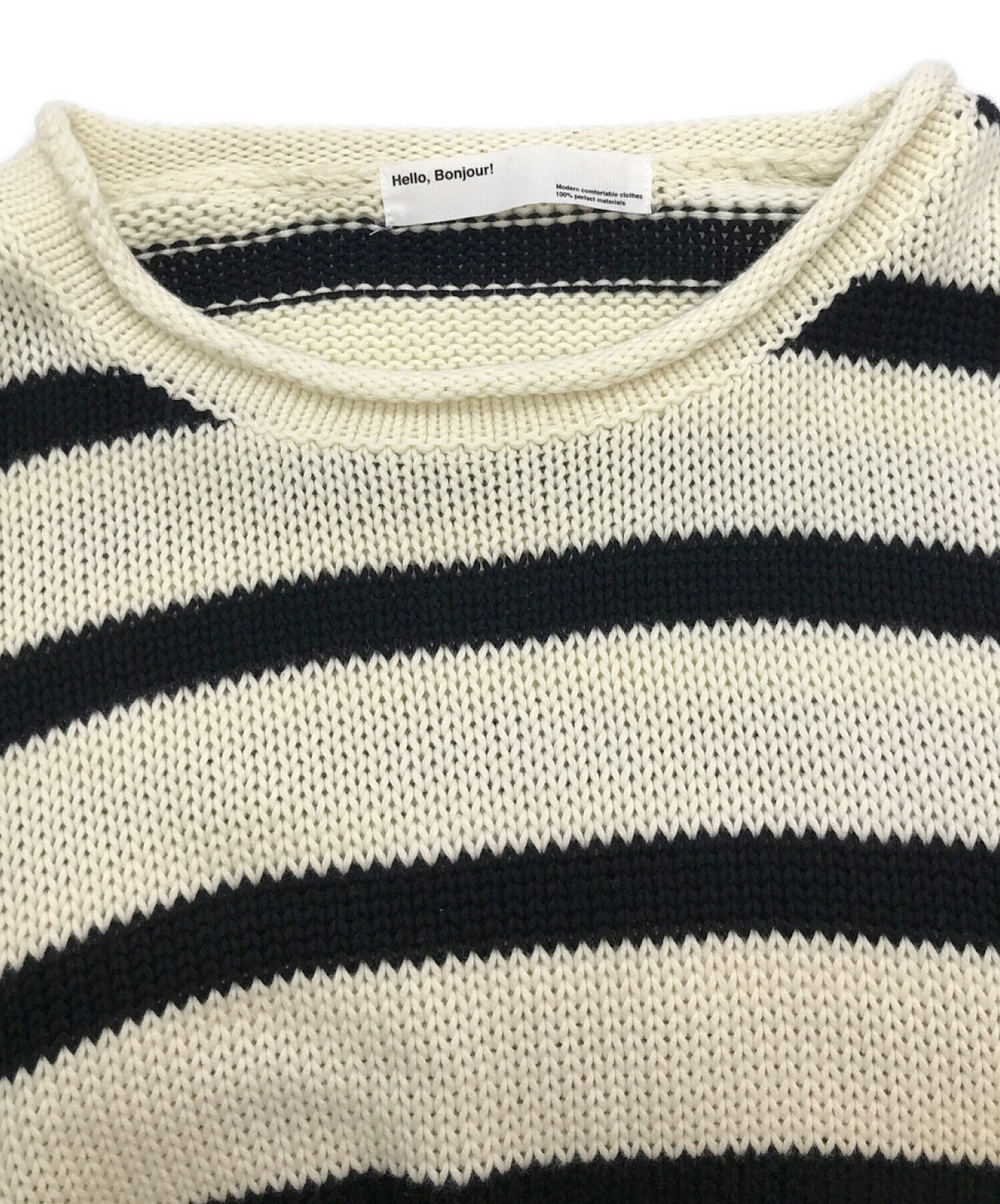 ドゥーズィエムクラスアパルトモンBorder Rollup Knit Pullover