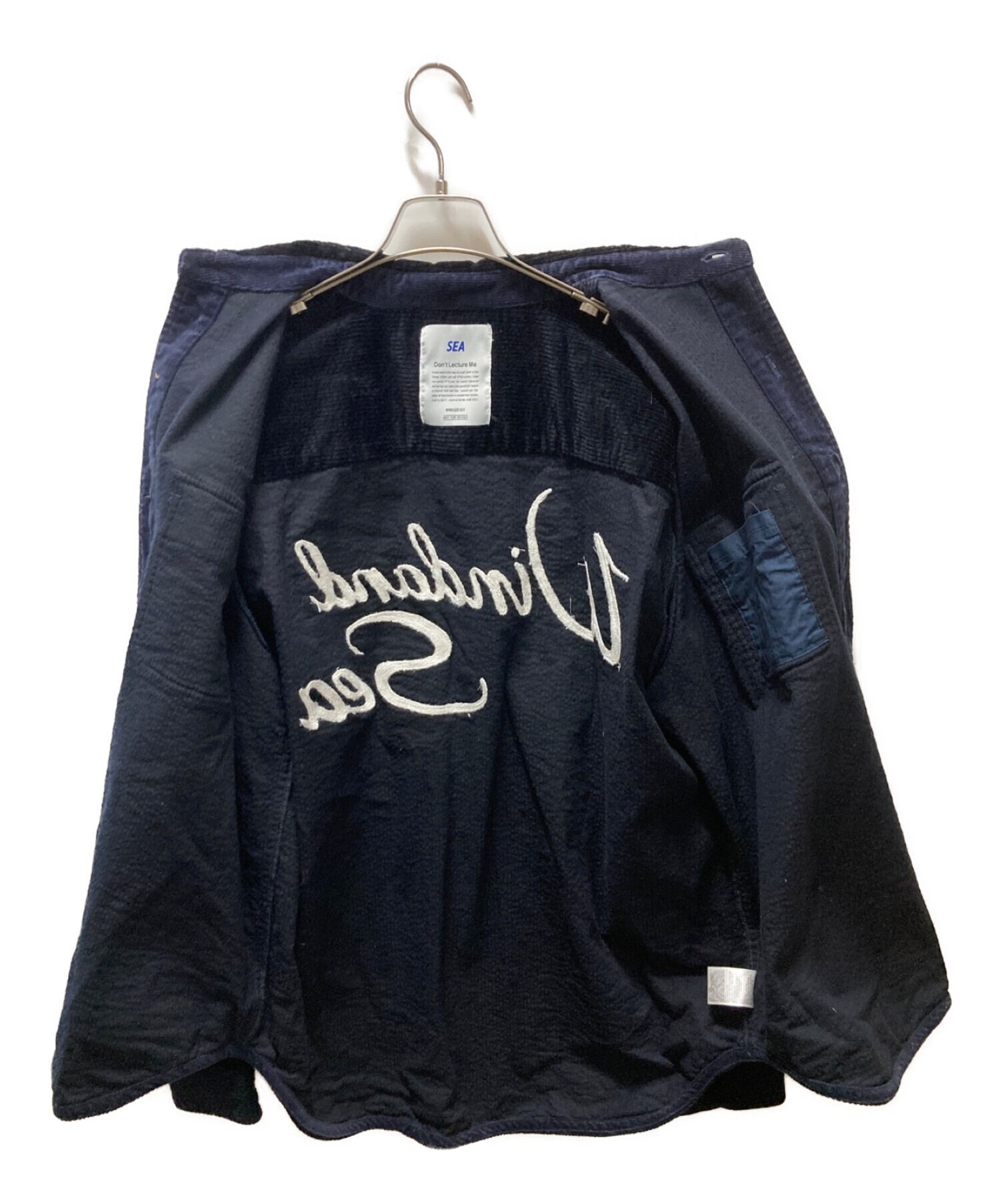 WIND AND SEA (ウィンダンシー) コーデュロイシャツジャケット ネイビー サイズ:ＸＬ