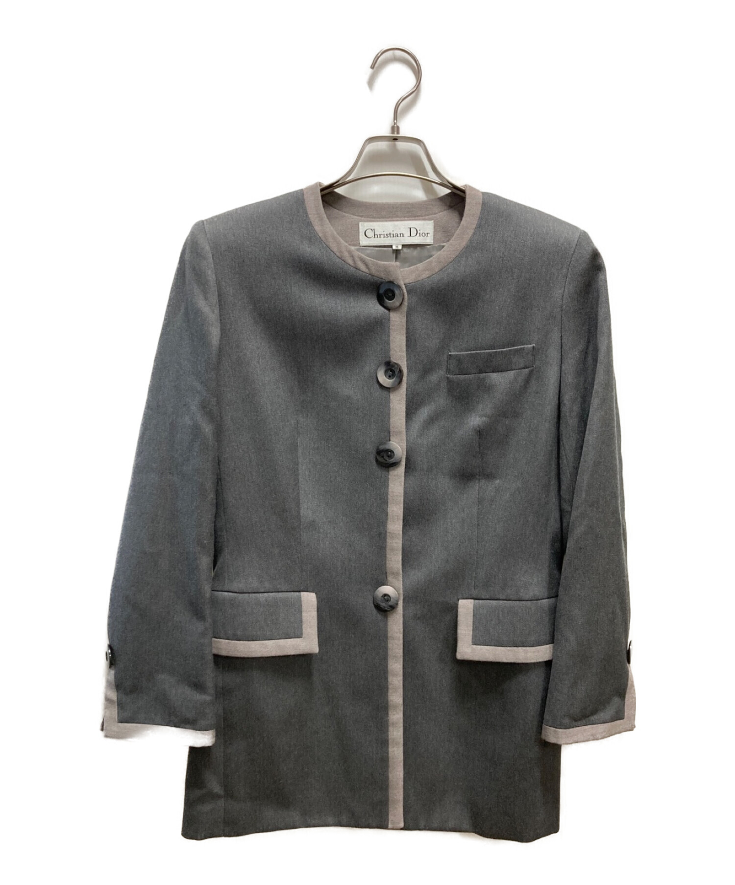 Christian Dior (クリスチャン ディオール) ウールジャケット グレー サイズ:Ｍ