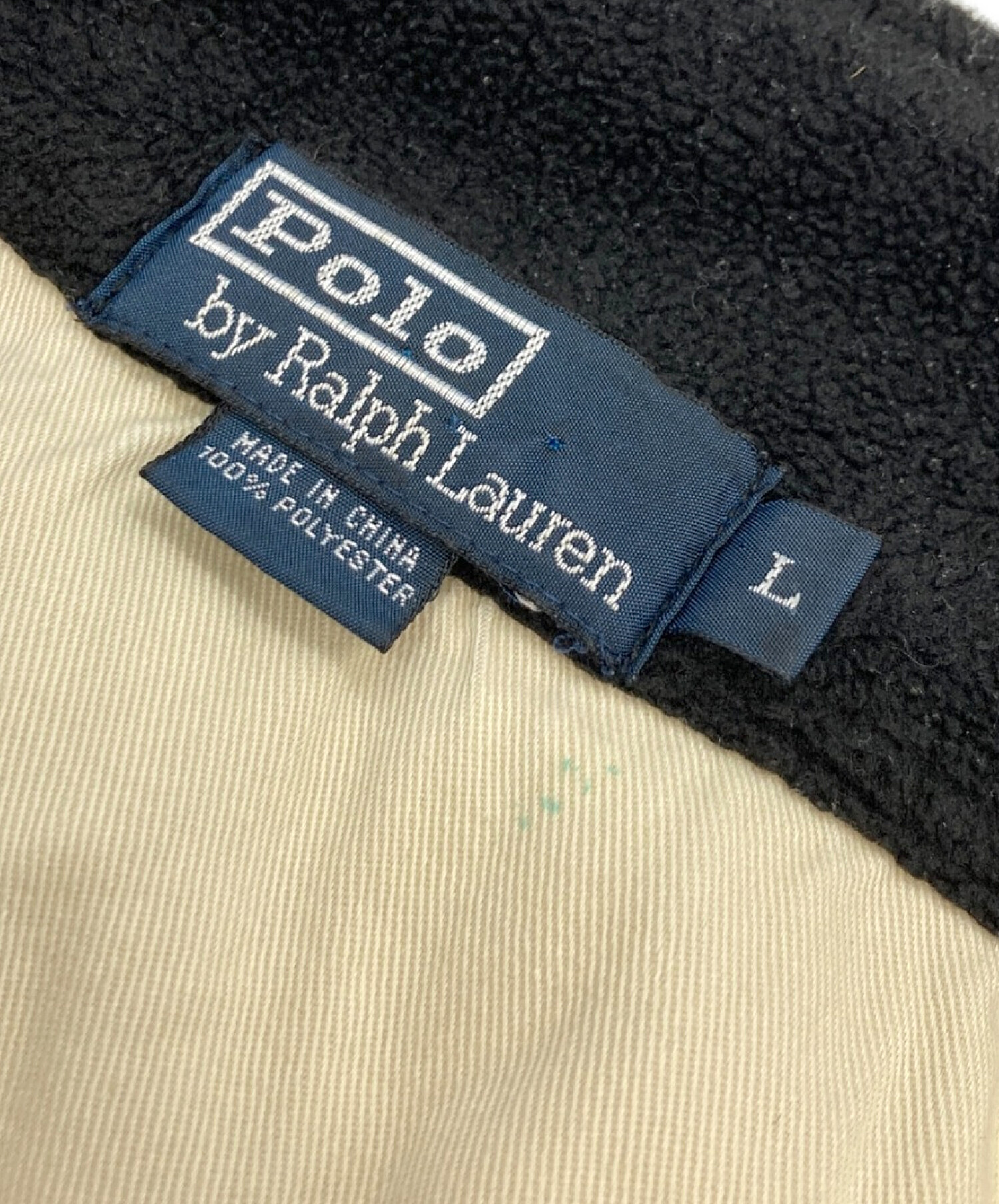 中古・古着通販】POLO RALPH LAUREN (ポロ・ラルフローレン) ハーフジップフリースジャケット ブラック サイズ:Ｌ｜ブランド・古着通販  トレファク公式【TREFAC FASHION】スマホサイト