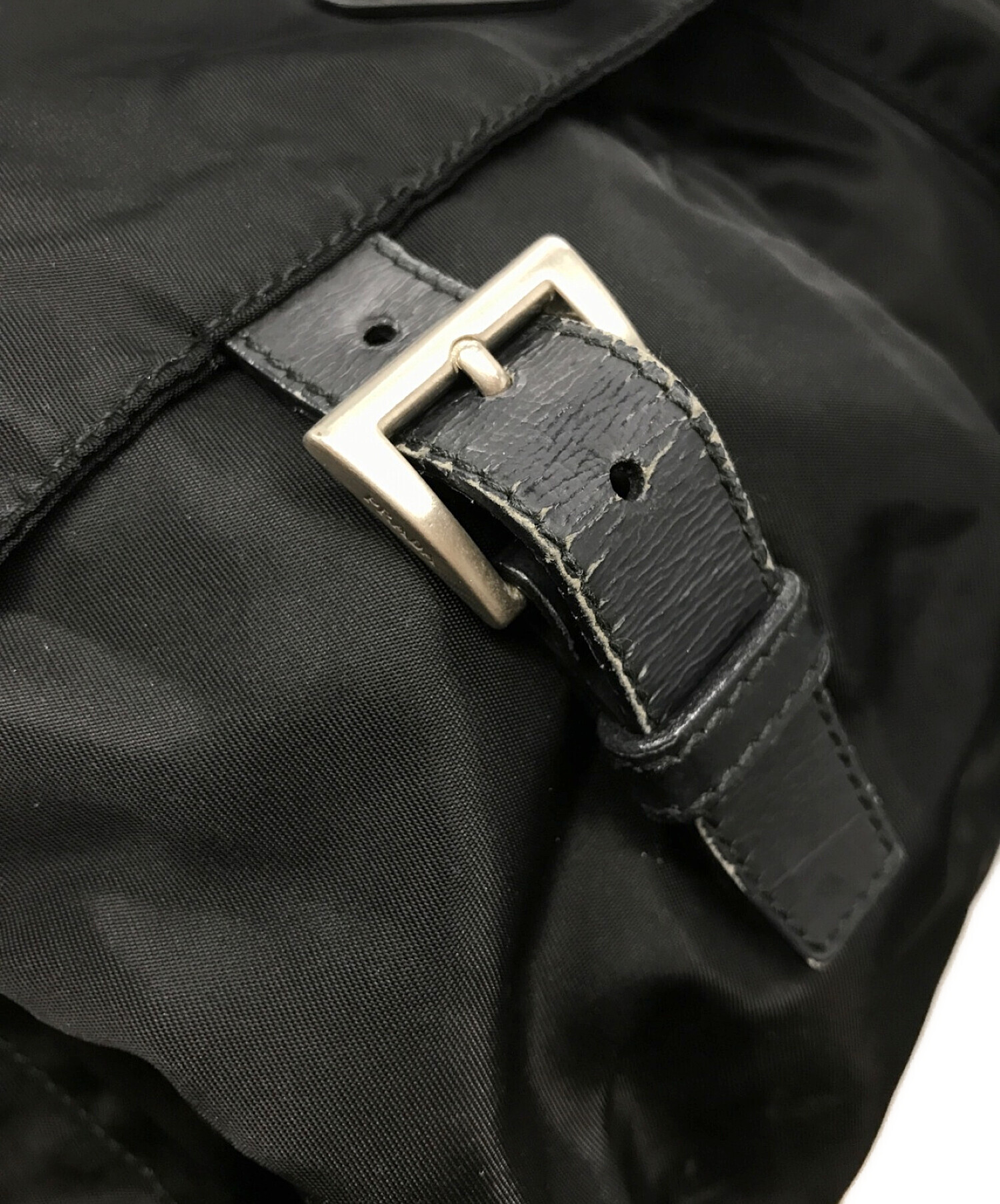 中古・古着通販】PRADA (プラダ) ナイロンショルダーバッグ ブラック