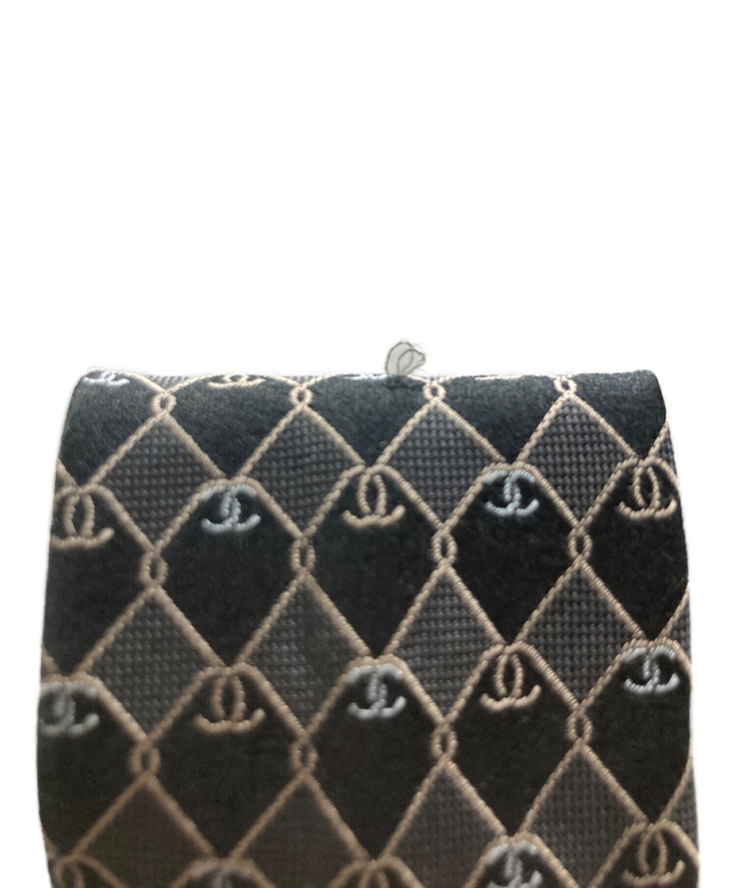 中古・古着通販】CHANEL (シャネル) ココマーク総柄ネクタイ ブラック