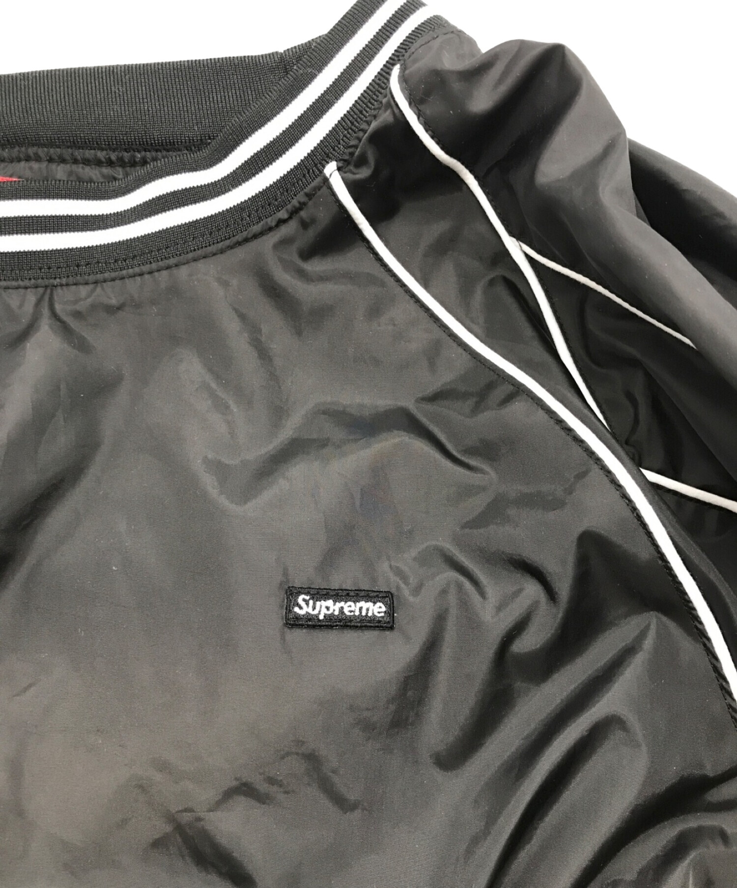 SUPREME (シュプリーム) Piping Warm Up Pullover ブラック サイズ:Ｍ