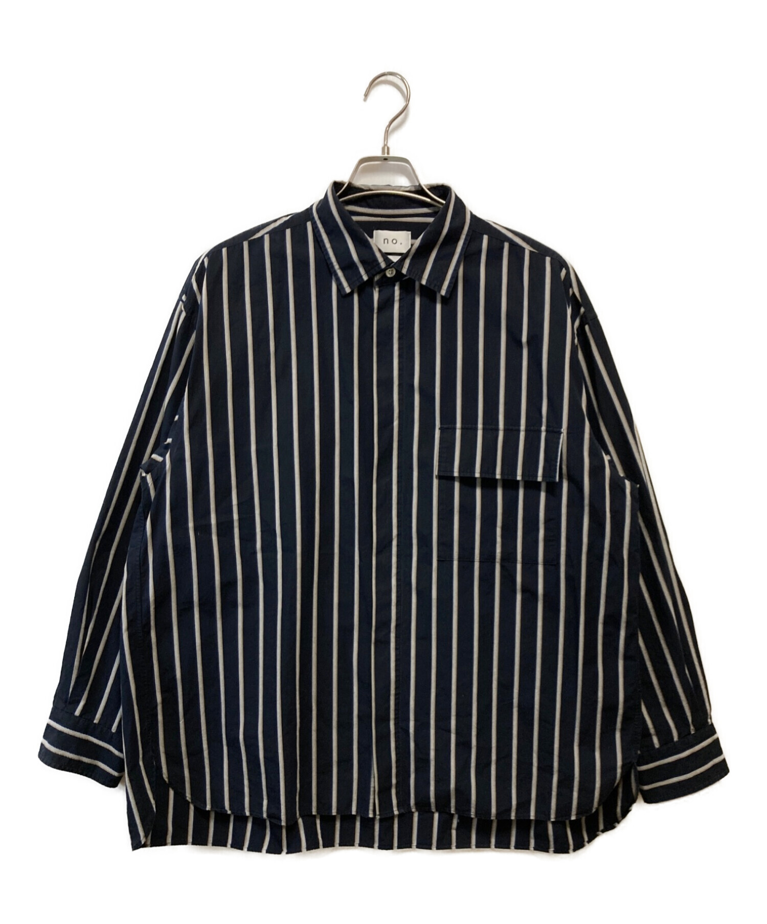 中古・古着通販】REPLAY (リプレイ) no. (ナンバー) OVERSIZE STRIPE SHIRTS ネイビー  サイズ:2｜ブランド・古着通販 トレファク公式【TREFAC FASHION】スマホサイト