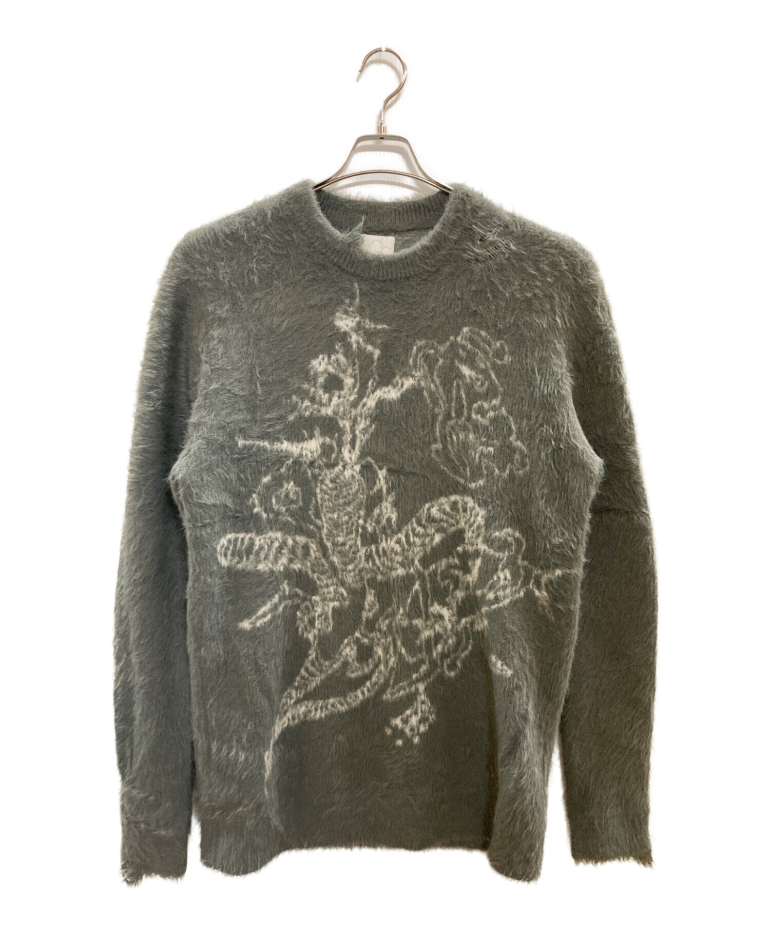 中古・古着通販】NUTEMPEROR (ニュートエンペラー) PIERCED PLUSH KNITTED SWEATER グレー  サイズ:3｜ブランド・古着通販 トレファク公式【TREFAC FASHION】スマホサイト