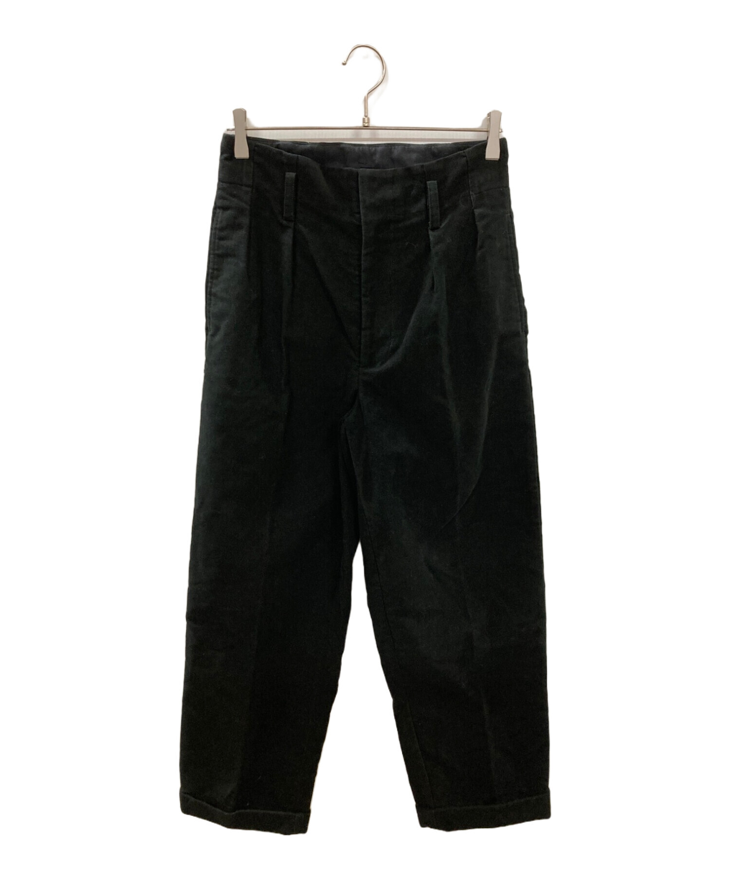 Rags McGREGOR (ラグス マクレガー) WIDE TAPERED BELT PANTS ブラック サイズ:Ｍ