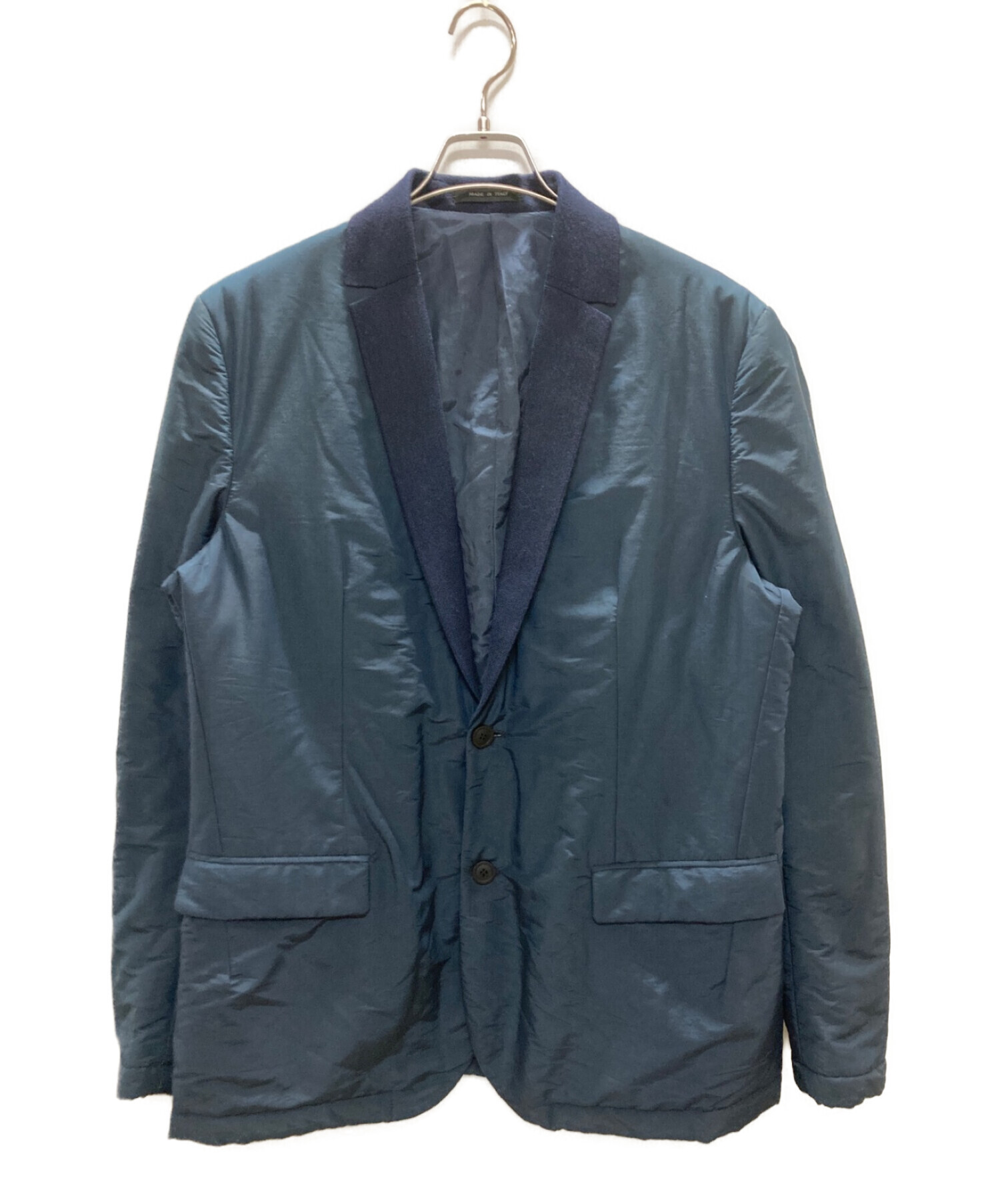 袖丈約64cmEMPORIO ARMANI (エンポリオアルマーニ) 中綿テーラードジャケット ネイビー サイズ:54 6000円