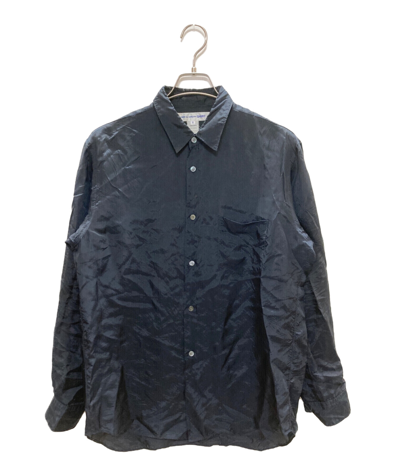 中古・古着通販】COMME des GARCONS SHIRT (コムデギャルソンシャツ) キュプラシャツ ネイビー サイズ:Ｍ｜ブランド・古着通販  トレファク公式【TREFAC FASHION】スマホサイト